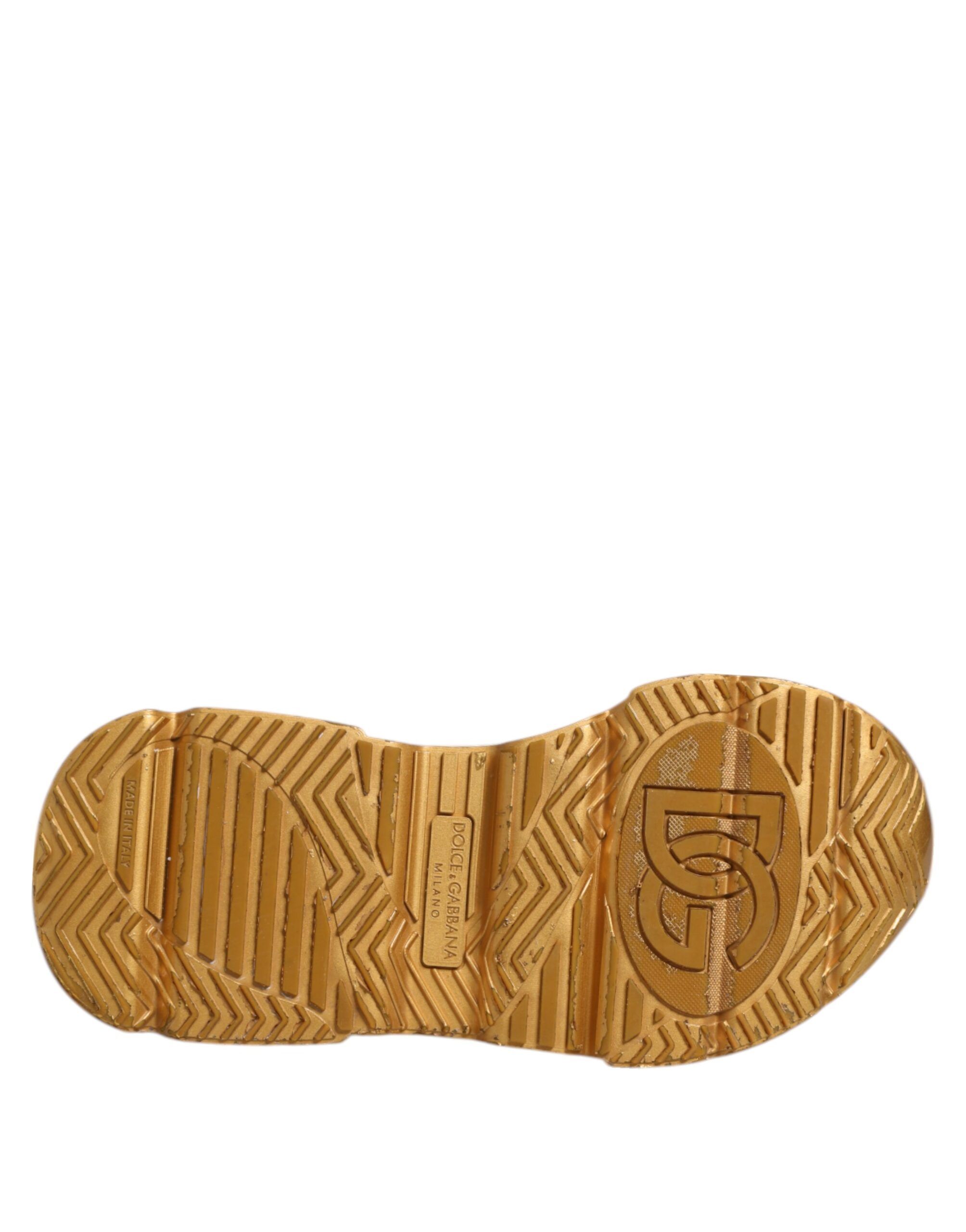 Gold DAYMASTER Leather Sneakers Women's Shoes (Pre-Owned) - Dolce & Gabbana - Modalova