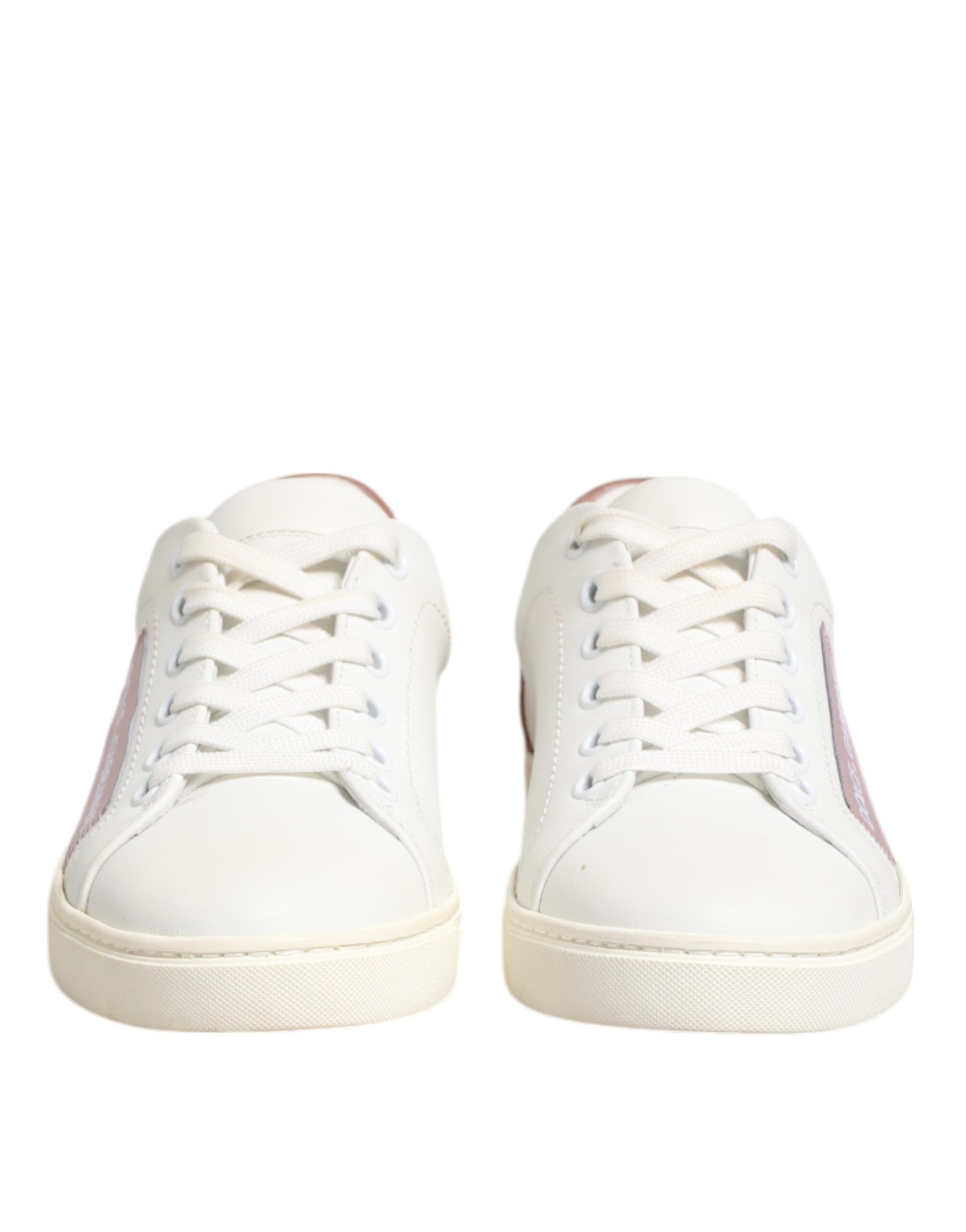 White Leather Low Top Sneakers Women's Shoes - Dolce & Gabbana - Modalova