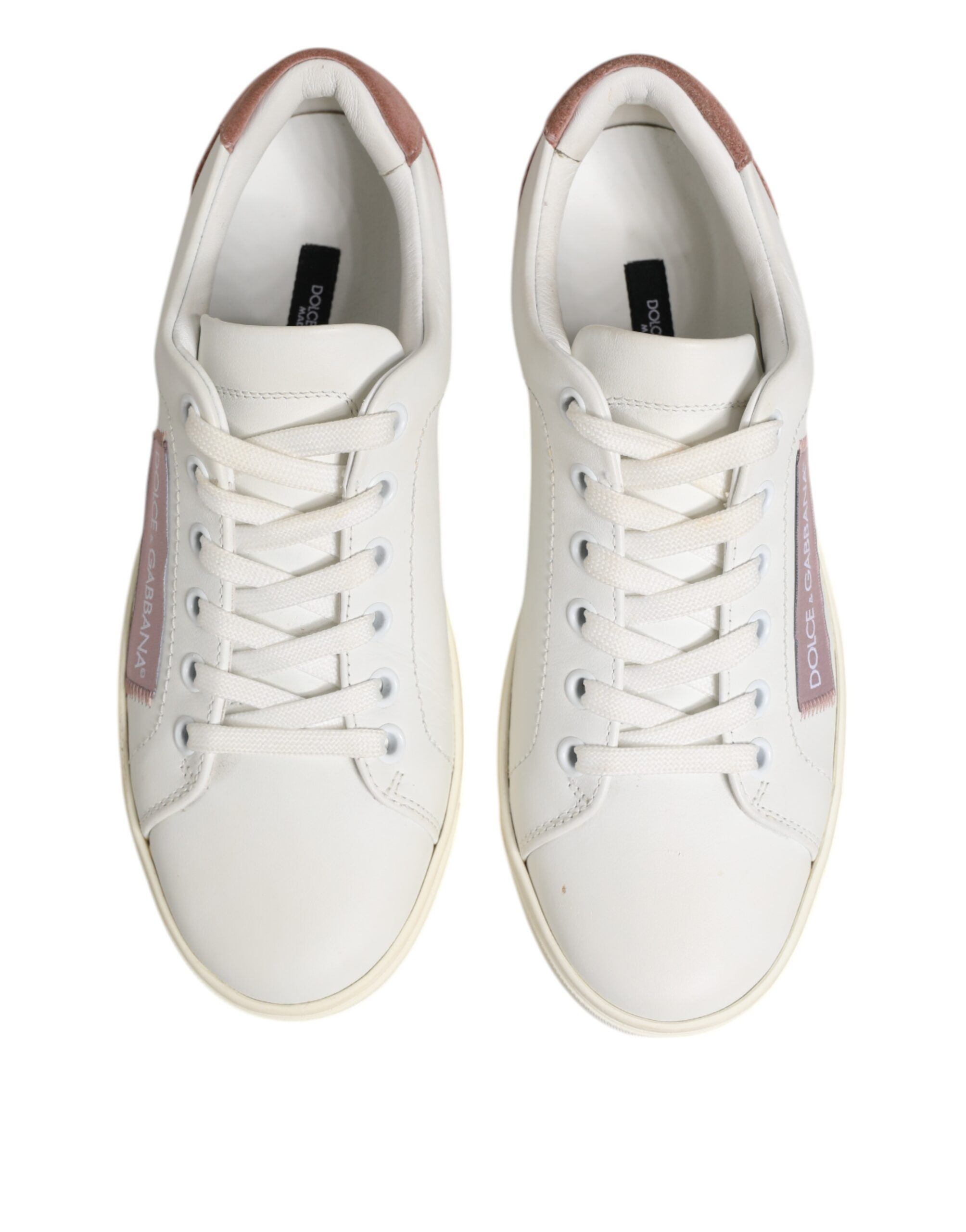 White Leather Low Top Sneakers Women's Shoes - Dolce & Gabbana - Modalova
