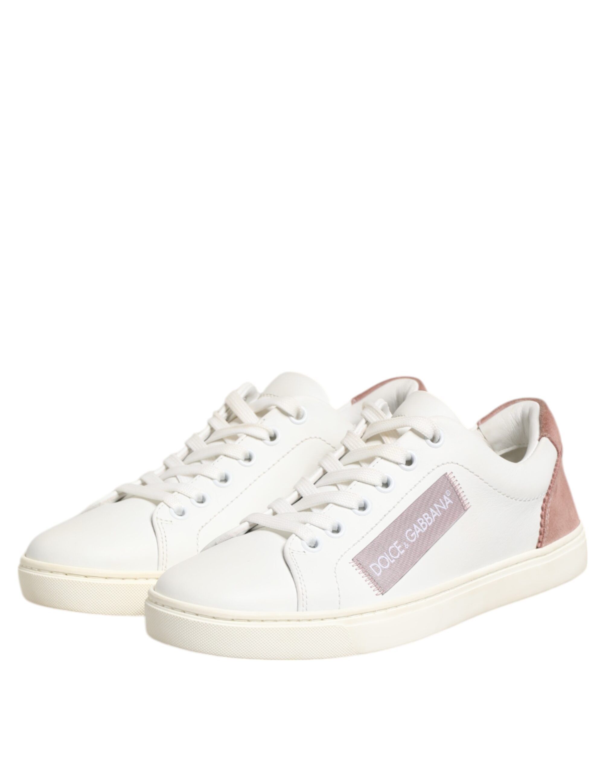 White Leather Low Top Sneakers Women's Shoes - Dolce & Gabbana - Modalova