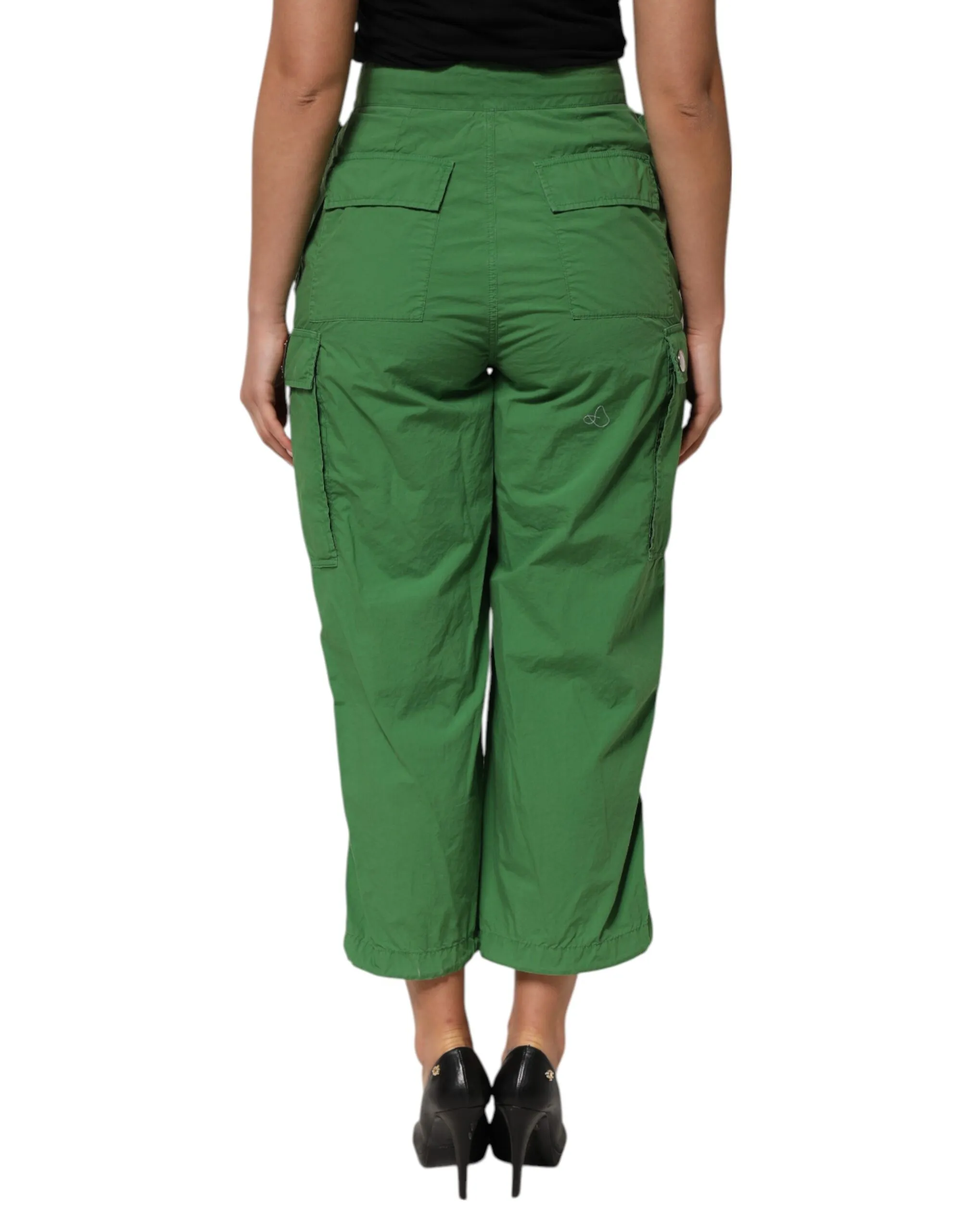 Cotton High Waist Cargo Trouser Women's Pants - Dolce & Gabbana - Modalova