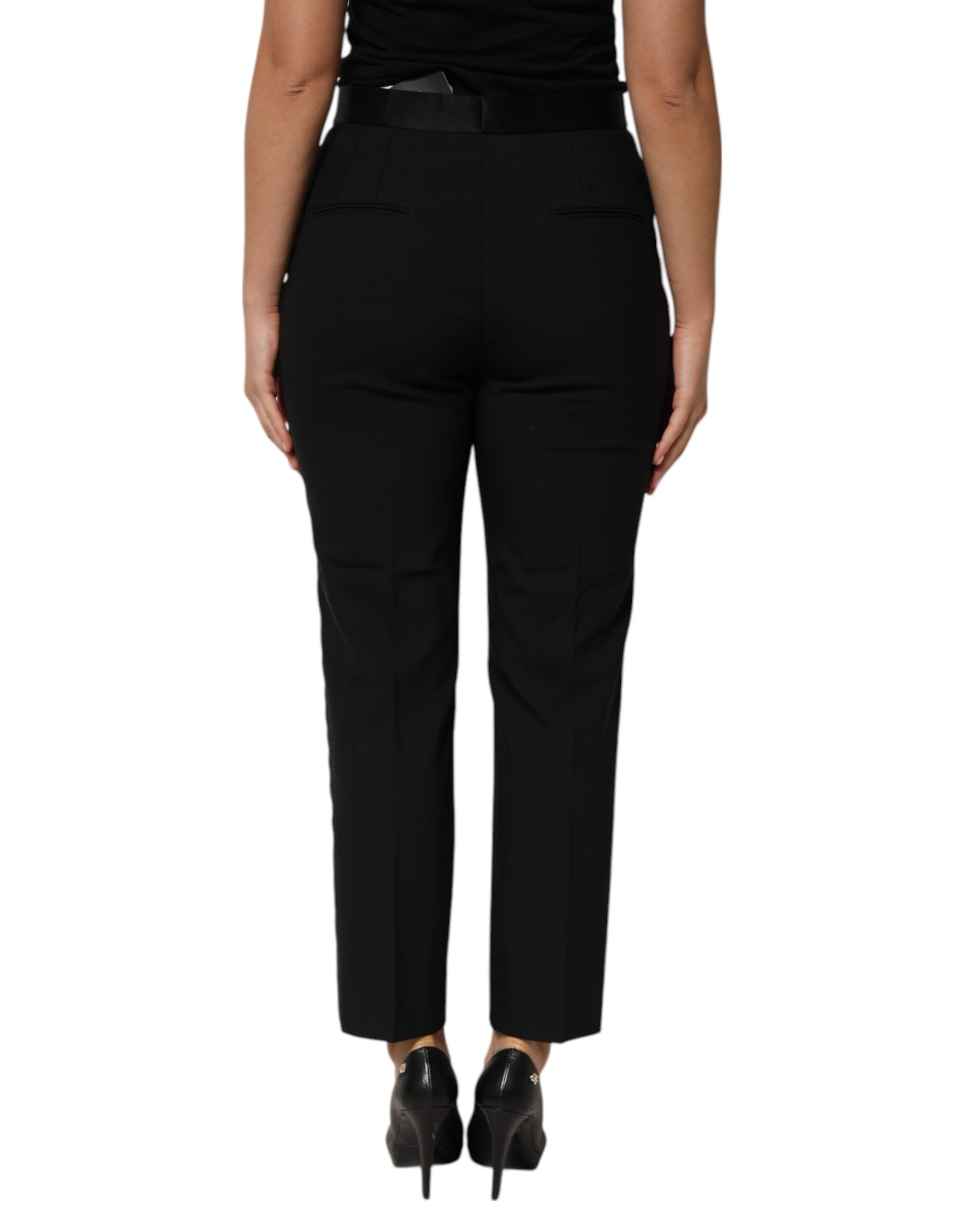 Wool HighWaist Tapered Trouser Women's Pants - Dolce & Gabbana - Modalova