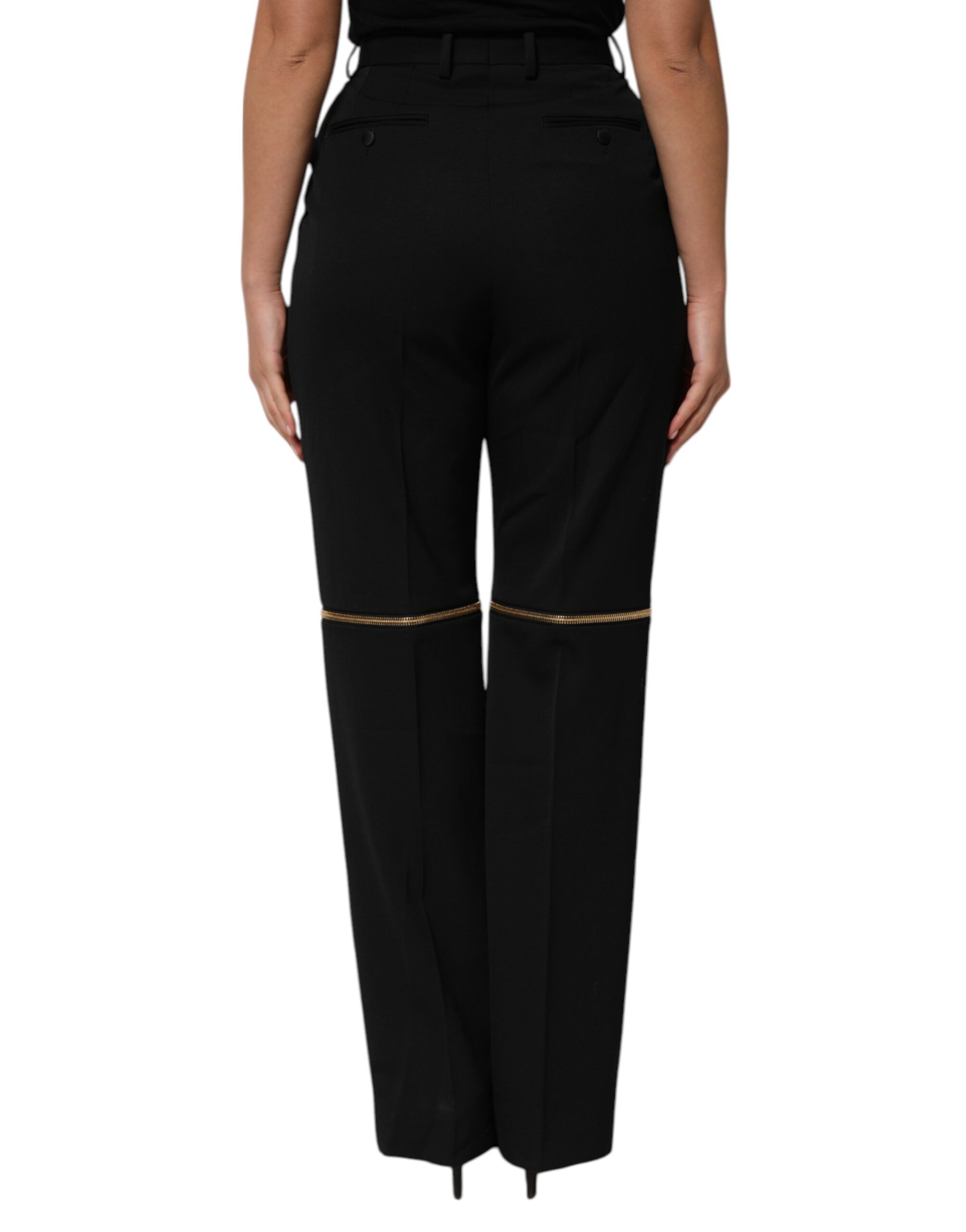 Zip Detailed Wool Straight Leg Women's Pants - Dolce & Gabbana - Modalova