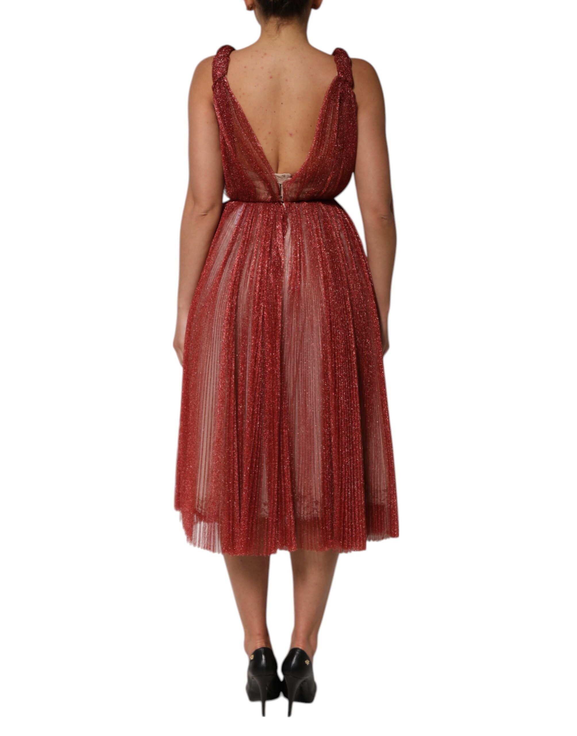 Mesh Sleeveless Midi A-line Women's Dress (Pre-Owned) - Dolce & Gabbana - Modalova