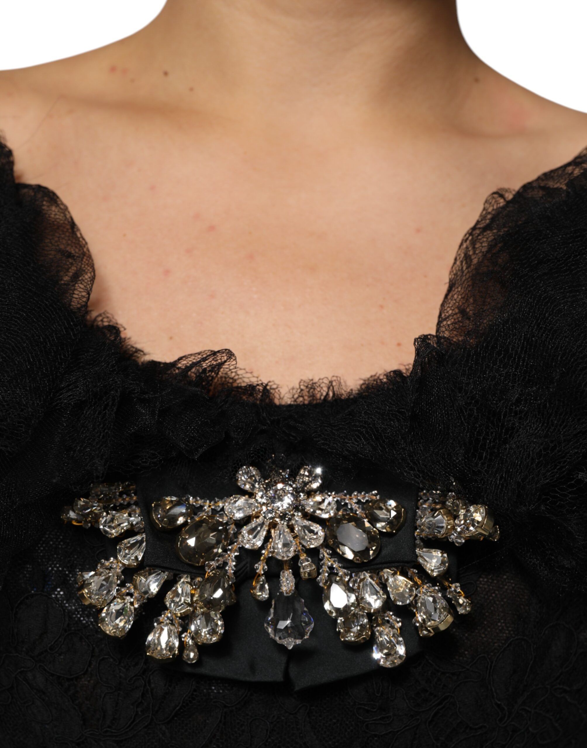 Crystal Embellished Midi A-line Women's Dress - Dolce & Gabbana - Modalova