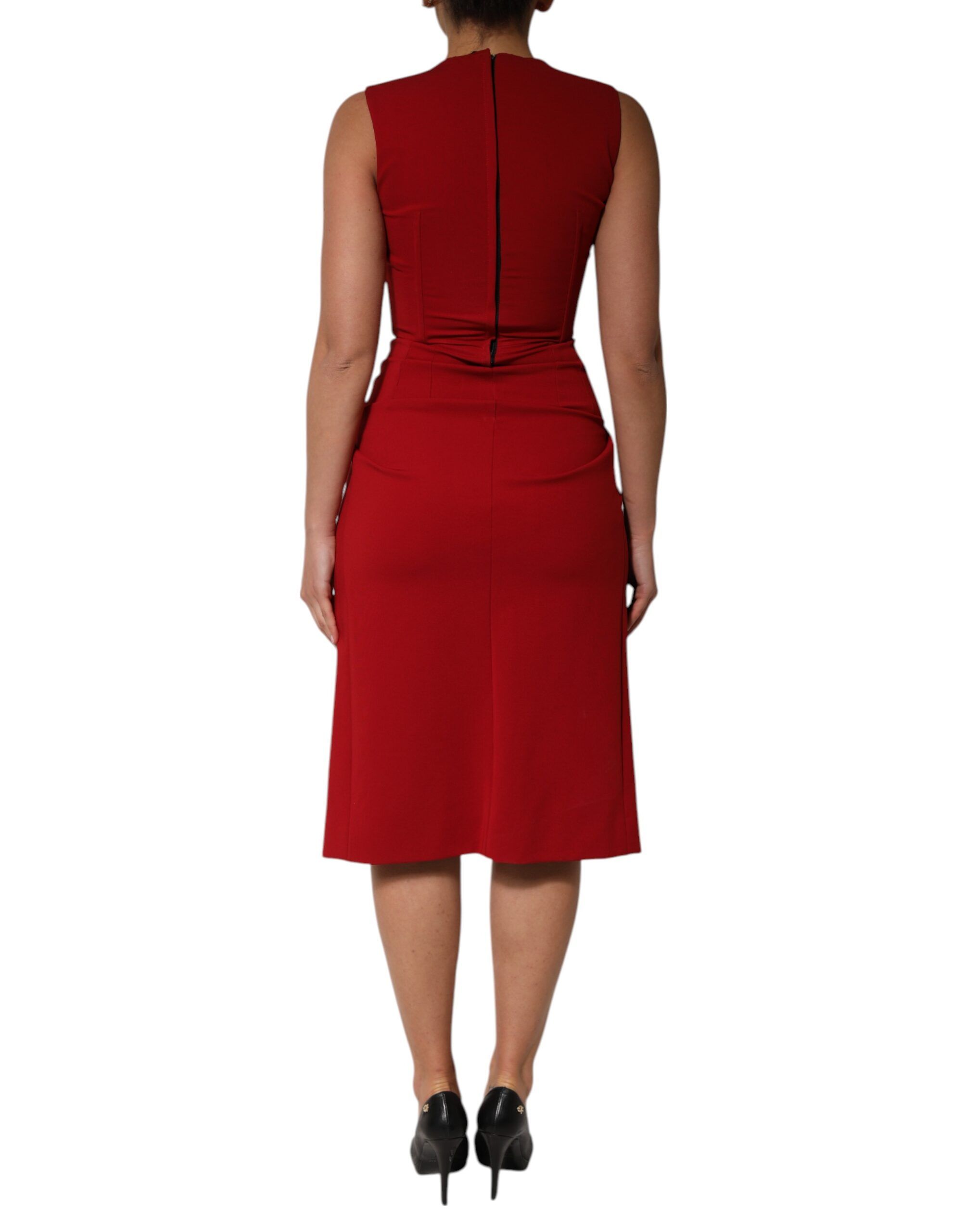 Viscose Stretch Slit Sheath Midi Women's Dress (Pre-Owned) - Dolce & Gabbana - Modalova