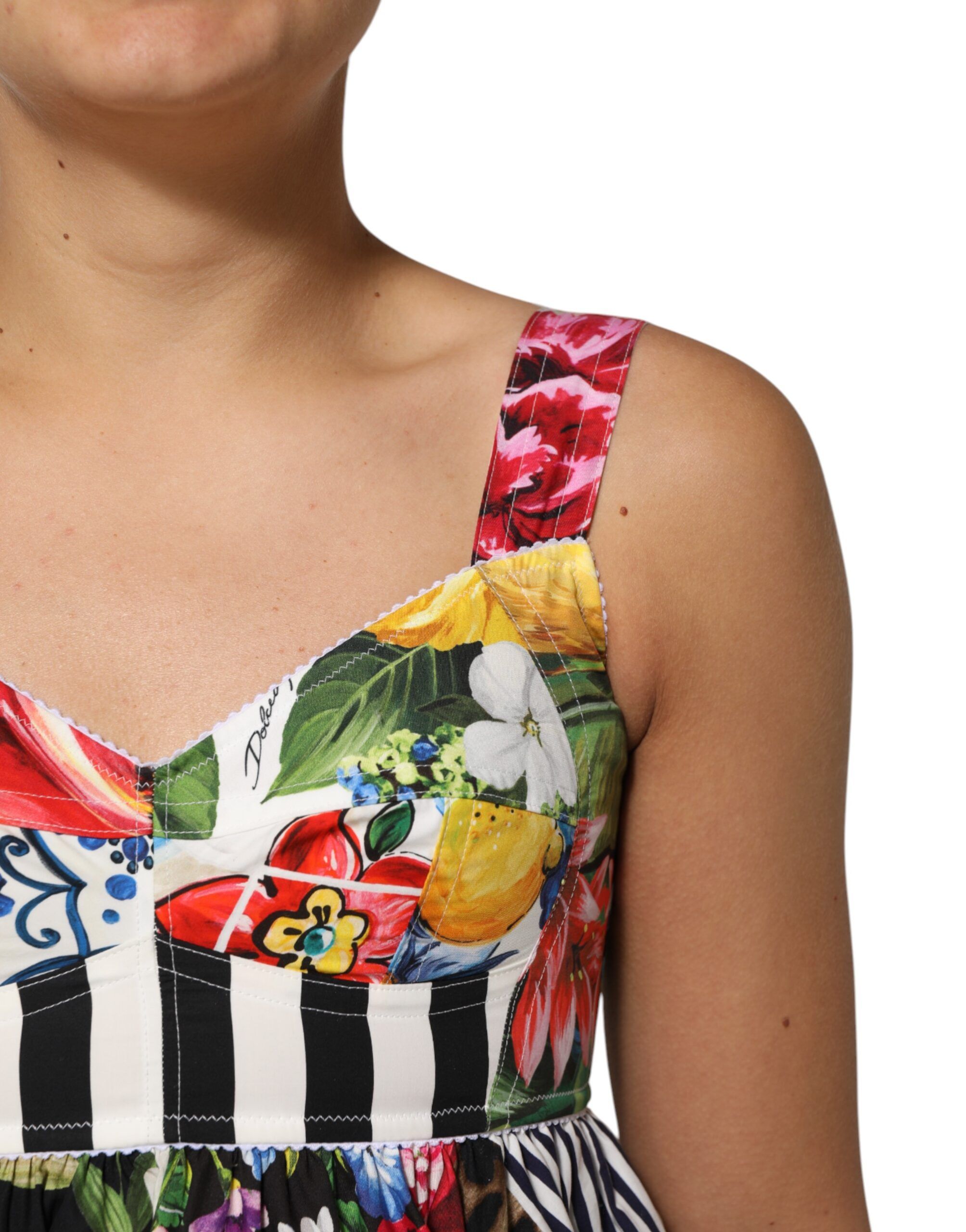 Patchwork Cotton AlineMini Women's Dress - Dolce & Gabbana - Modalova