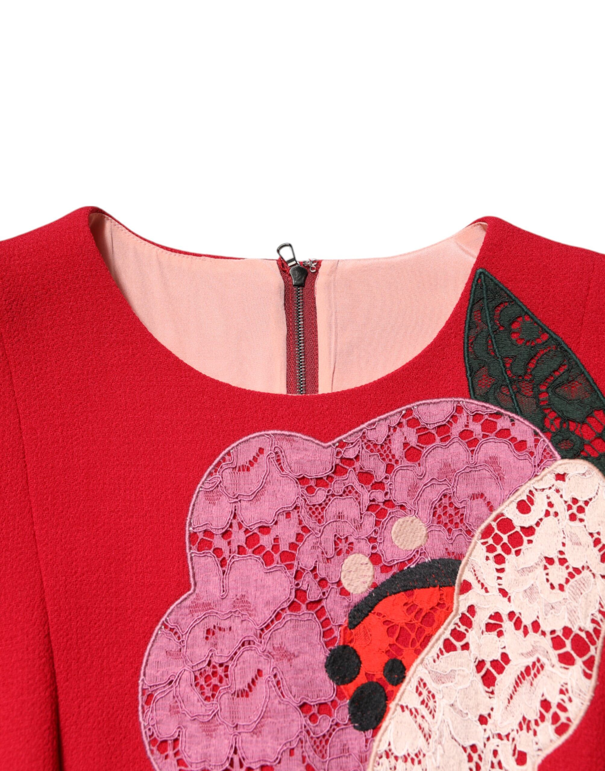 Lace Floral Applique A-line Mini Women's Dress - Dolce & Gabbana - Modalova