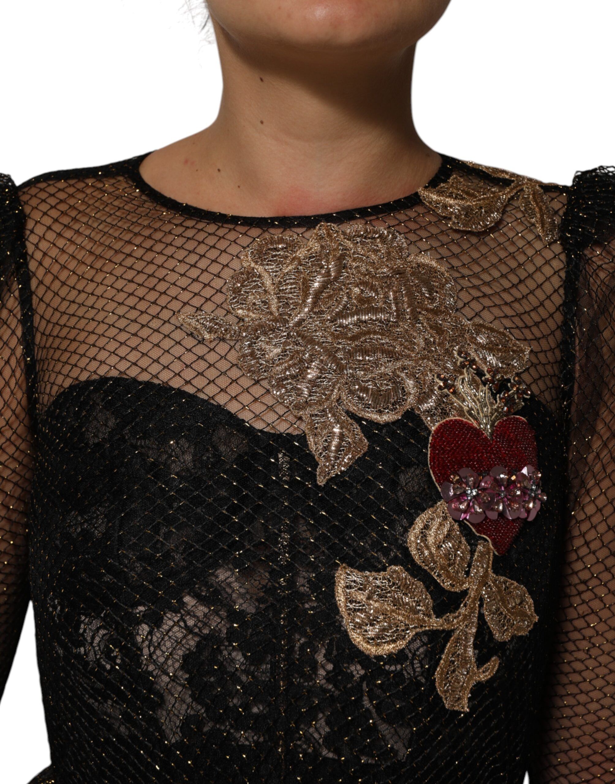 Crystal Heart Embellished A-line Women's Dress (Pre-Owned) - Dolce & Gabbana - Modalova