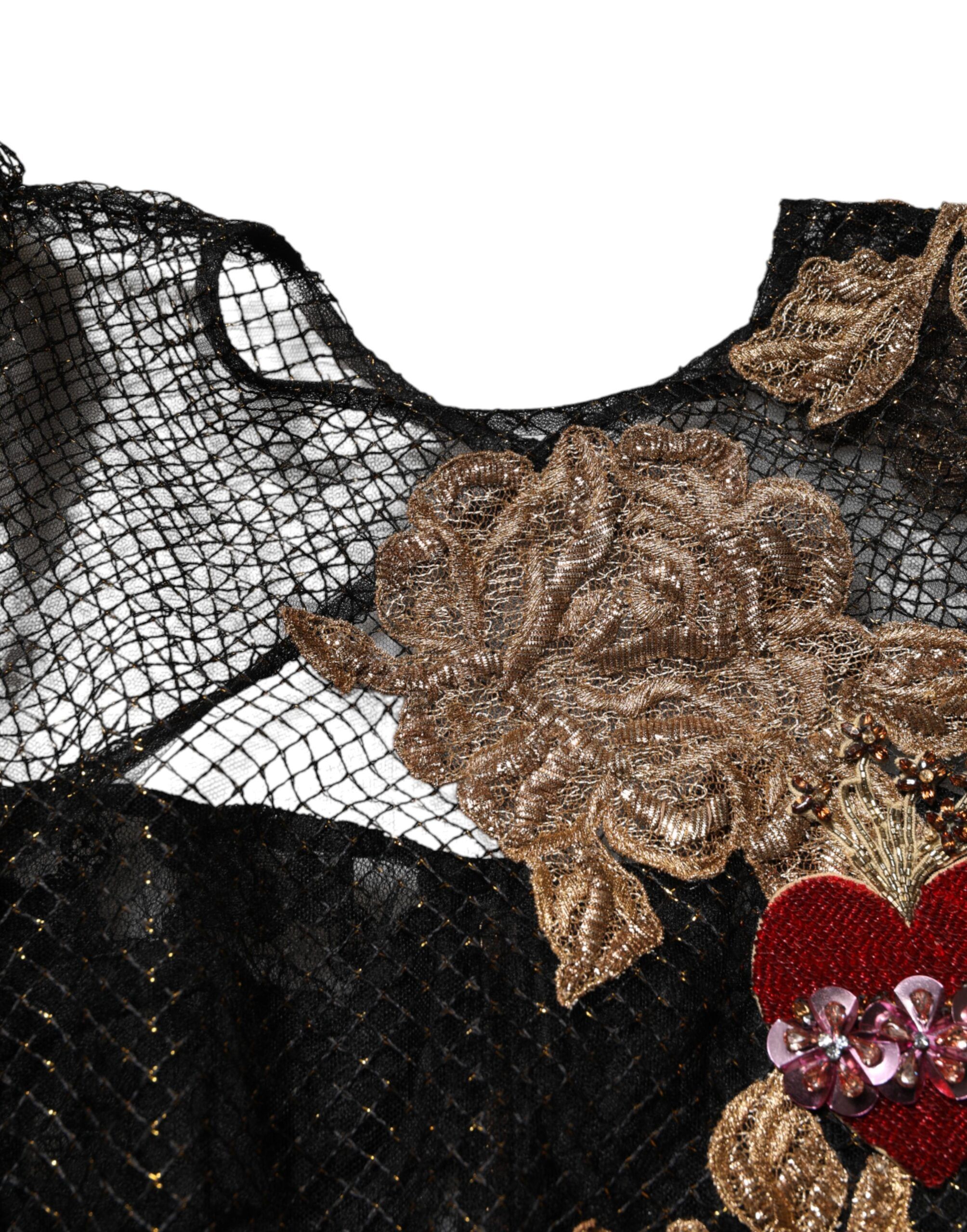 Crystal Heart Embellished A-line Women's Dress (Pre-Owned) - Dolce & Gabbana - Modalova