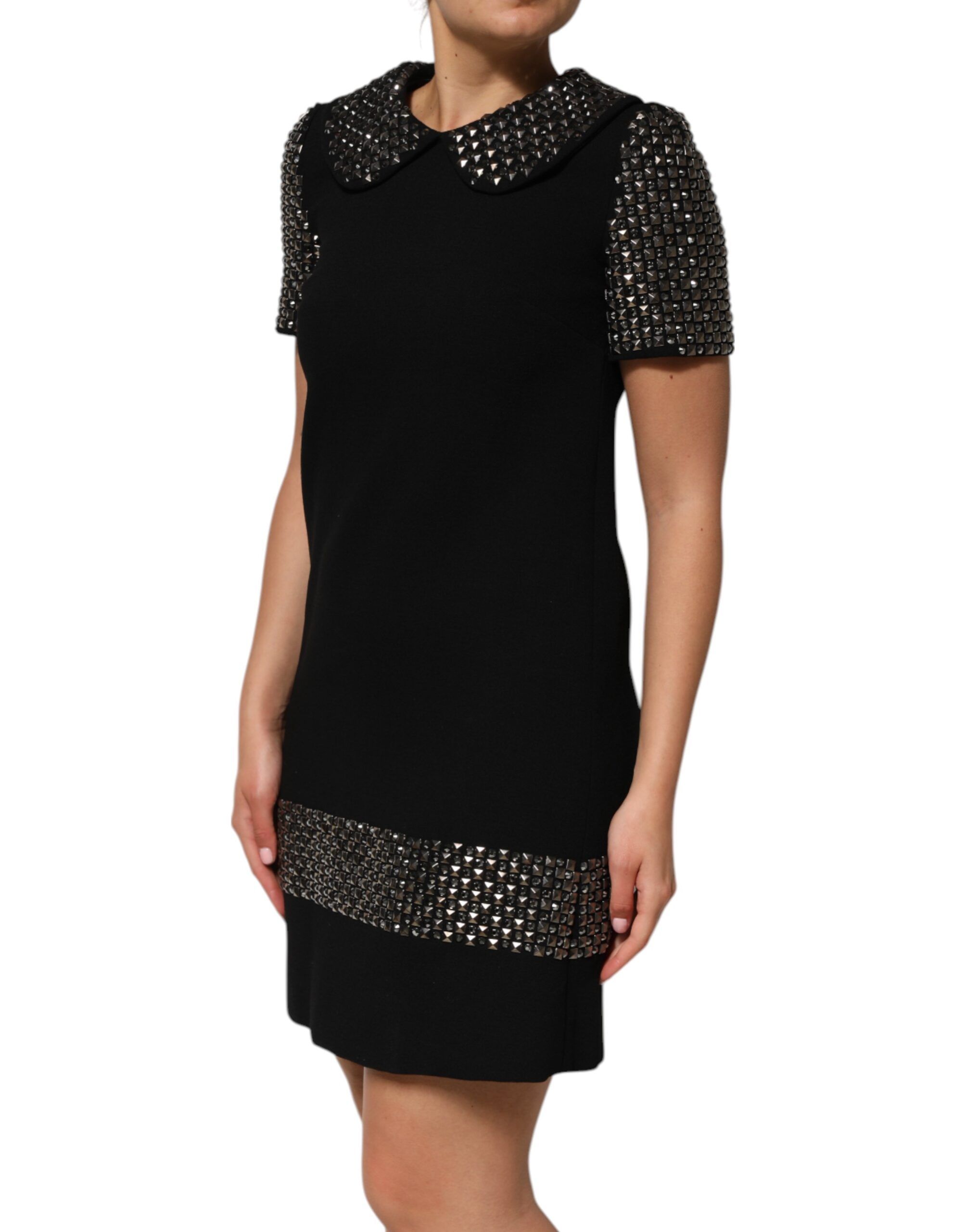 Crystal Embellished Collared Mini Women's Dress - Dolce & Gabbana - Modalova