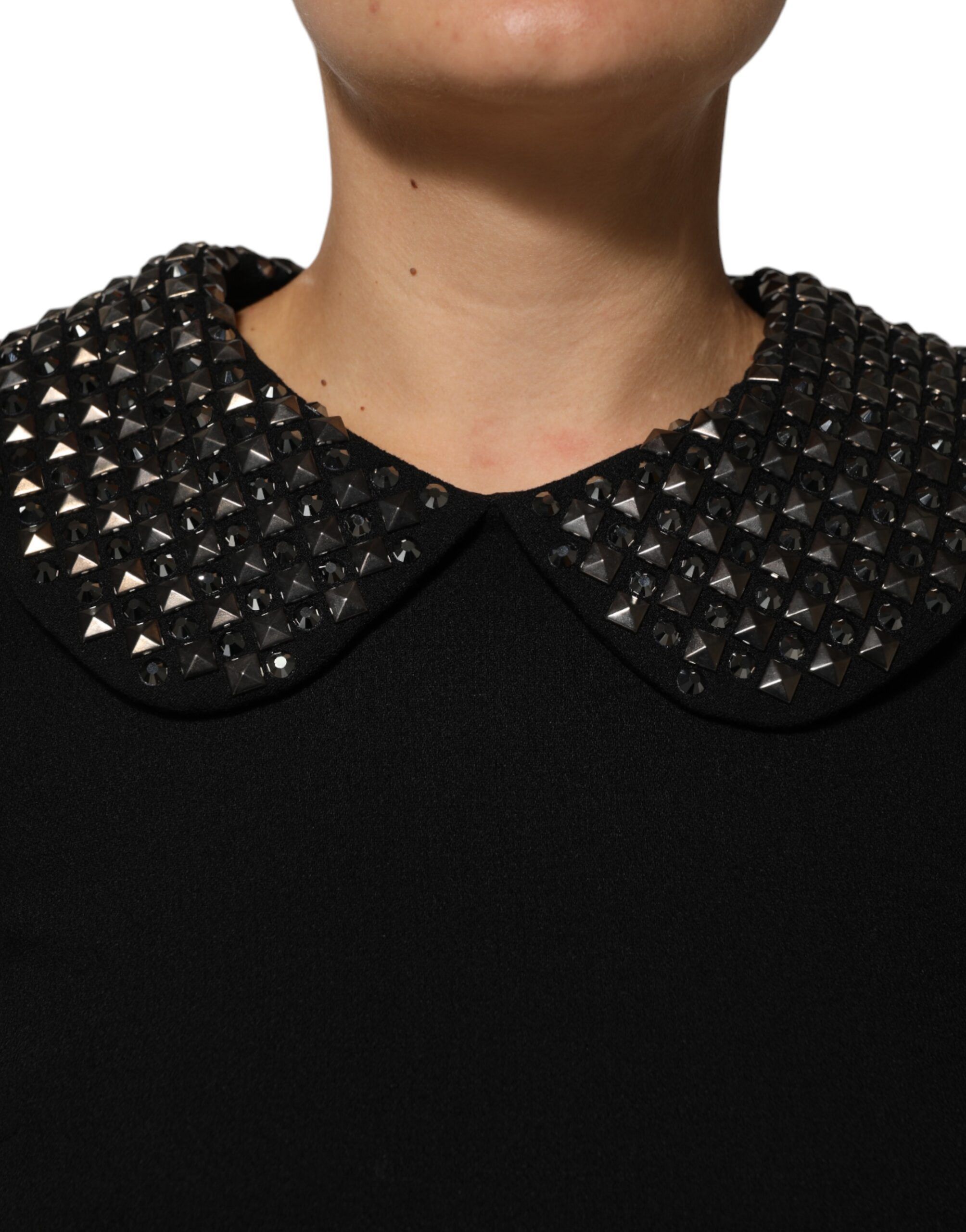 Crystal Embellished Collared Mini Women's Dress - Dolce & Gabbana - Modalova