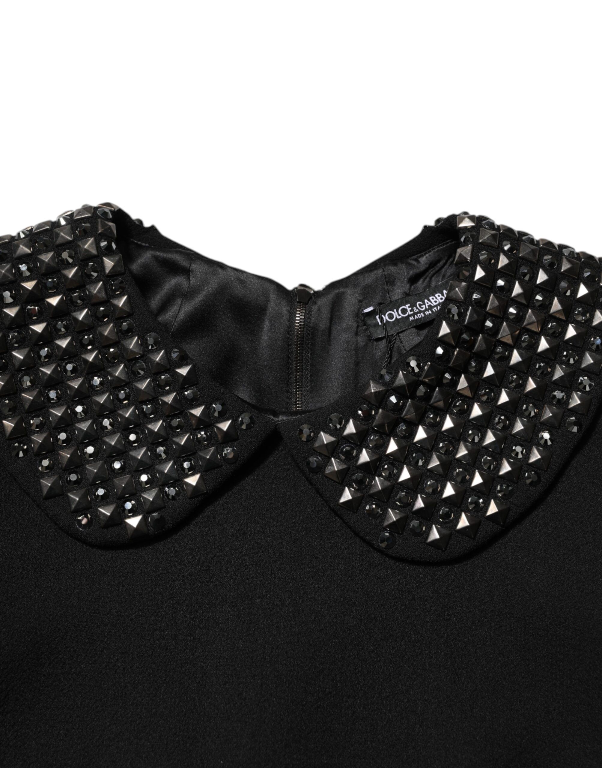 Crystal Embellished Collared Mini Women's Dress - Dolce & Gabbana - Modalova