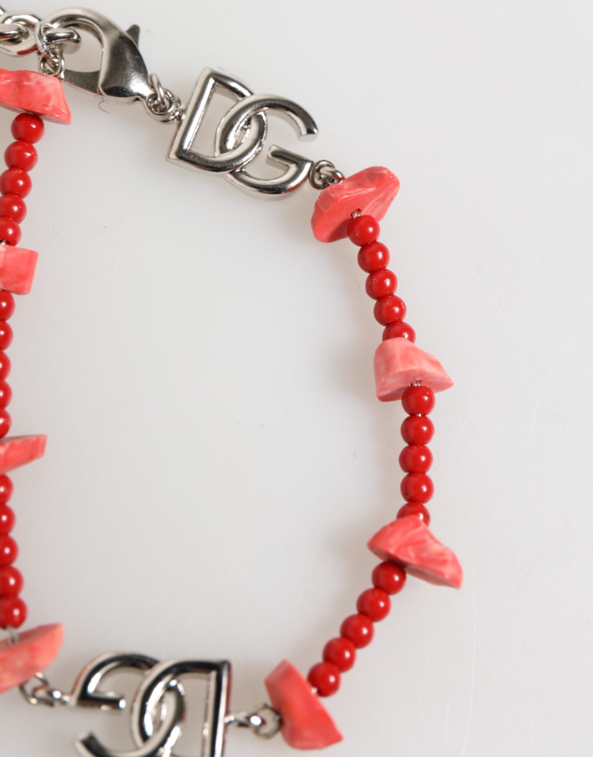 Tone Brass Beaded Resin DG Logo Chain Men Men's Bracelet - Dolce & Gabbana - Modalova