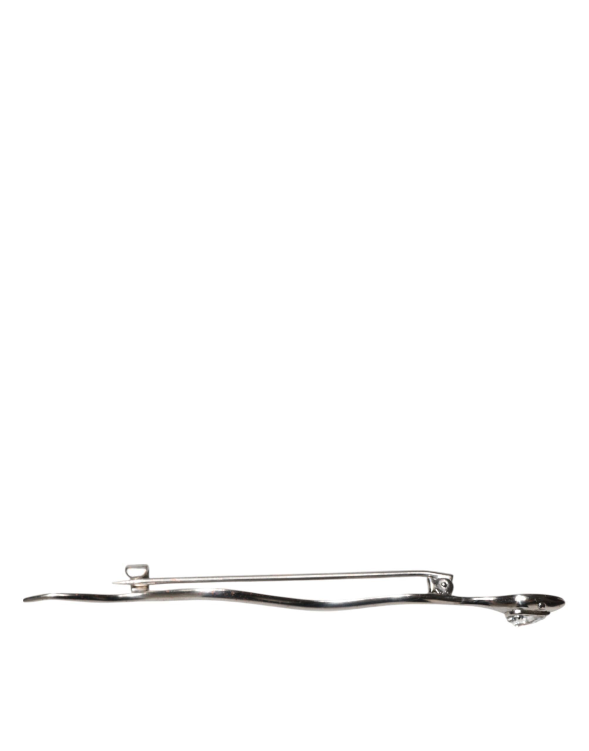 Brass Crystal Spilla Serpente Mens Brooch Men's Pin - Dolce & Gabbana - Modalova