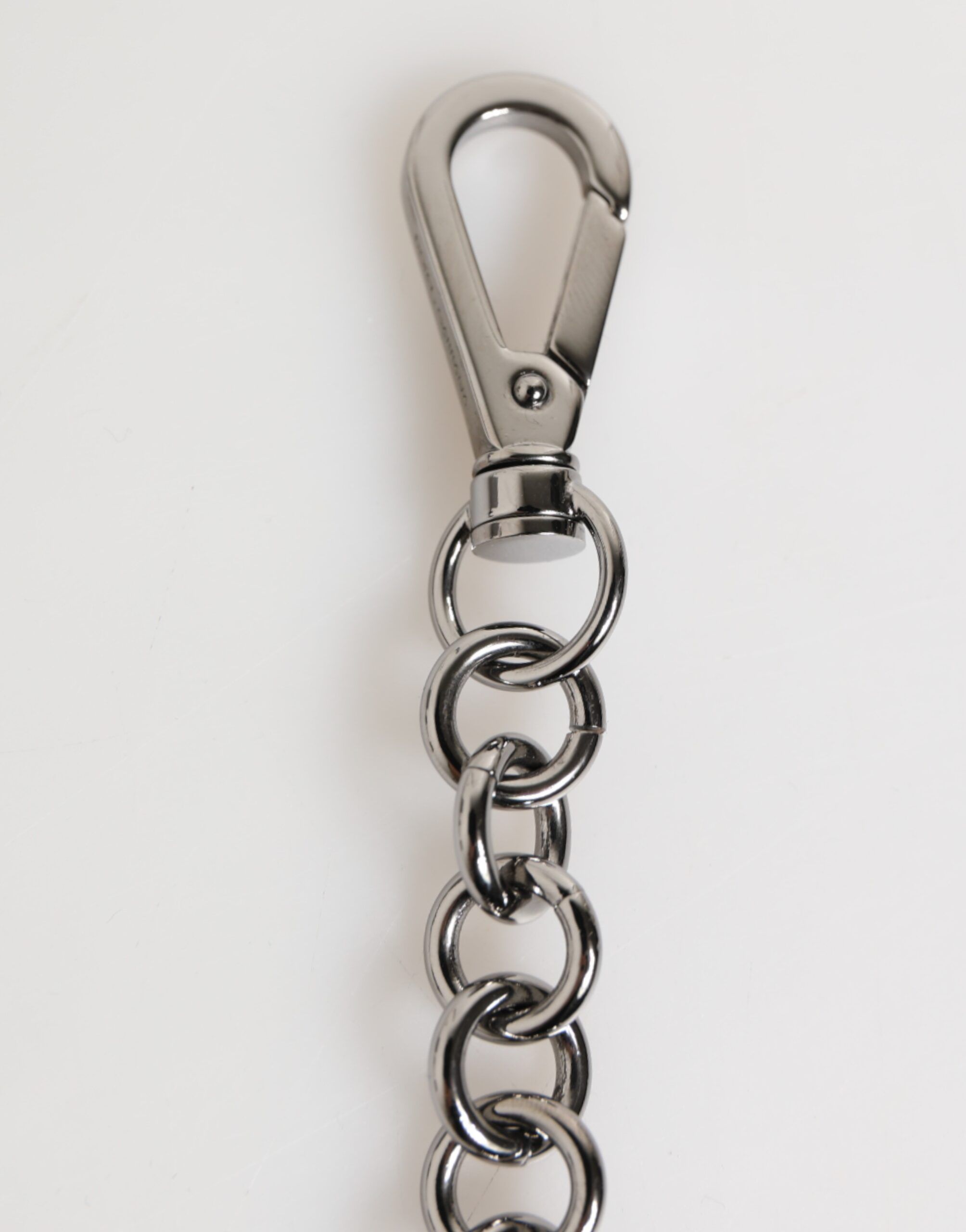 Black White DG Rubber Logo Silver Men Keychain Men's Keyring - Dolce & Gabbana - Modalova