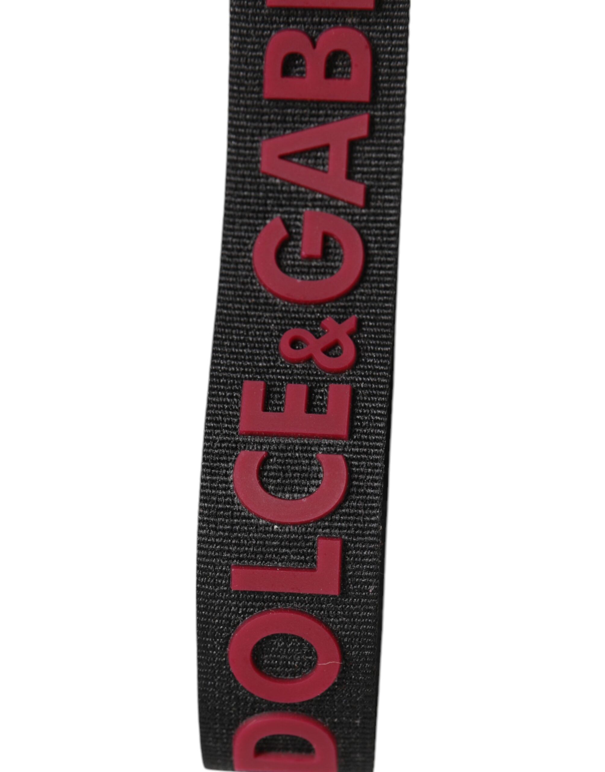Black Red DG Logo Polyester Silver Men Keychain Men's Keyring - Dolce & Gabbana - Modalova