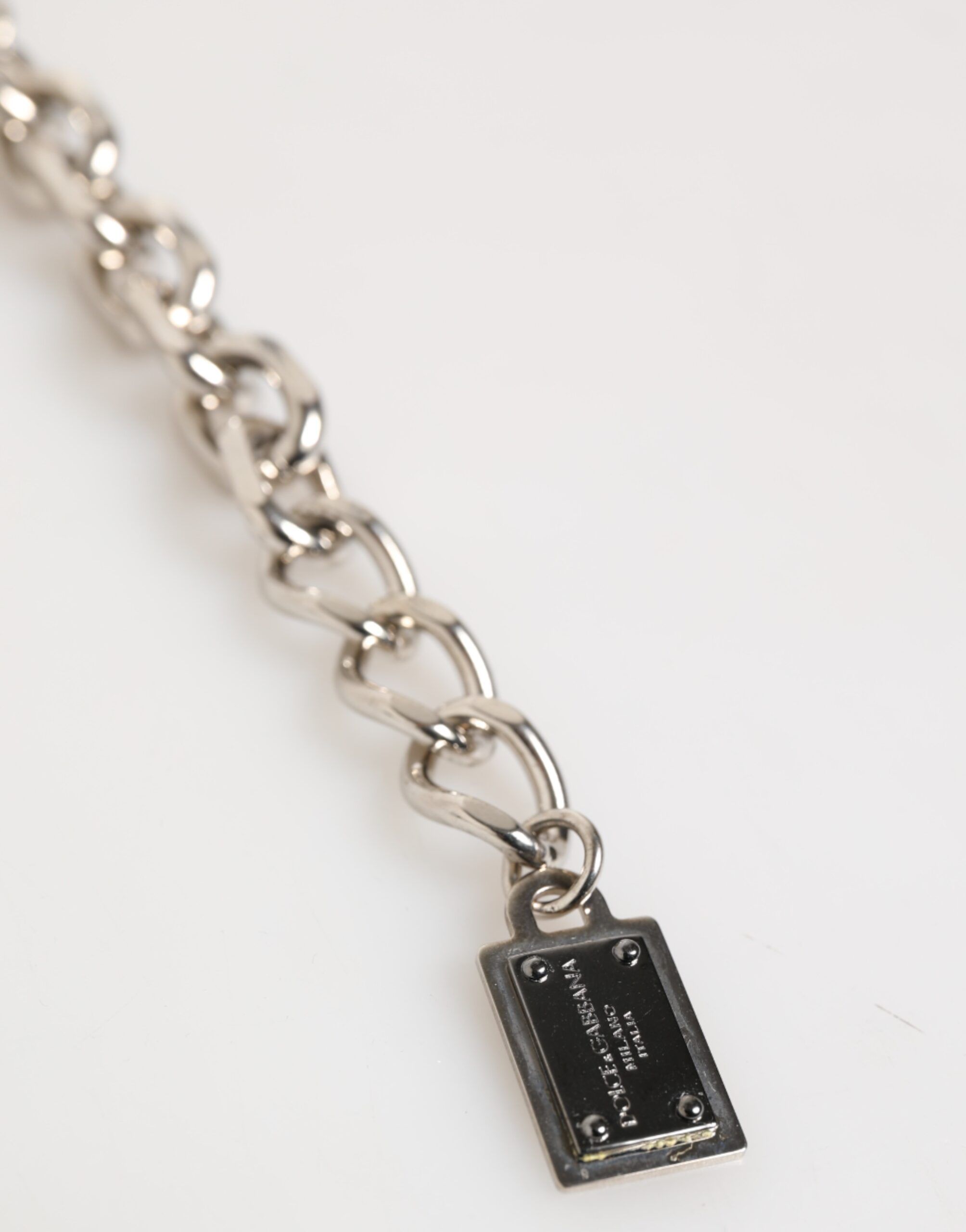 Chain Brass Beaded Lobster Clasp Logo Men Men's Bracelet - Dolce & Gabbana - Modalova