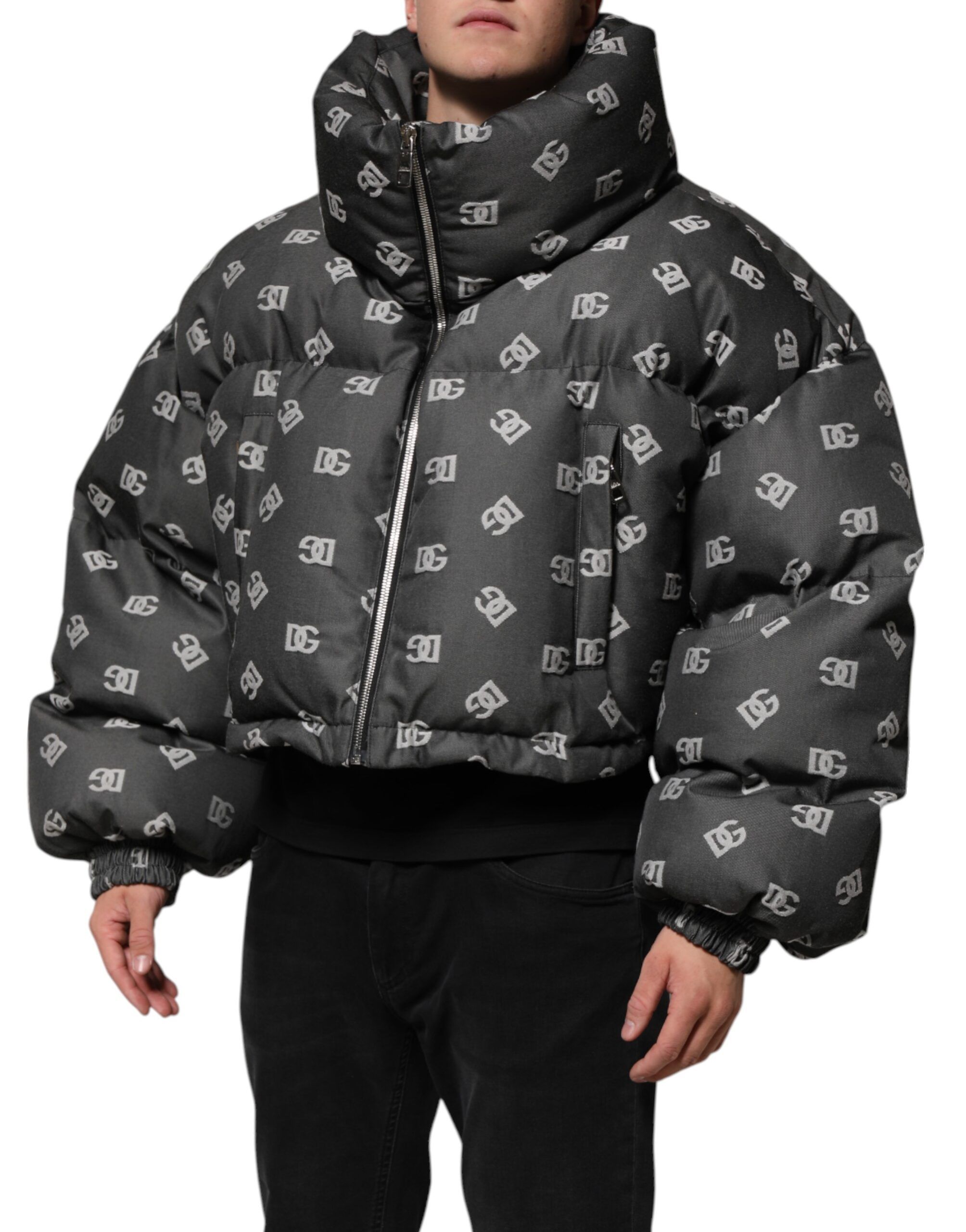 DG Monogram Full Zip Puffer Men Men's Jacket - Dolce & Gabbana - Modalova