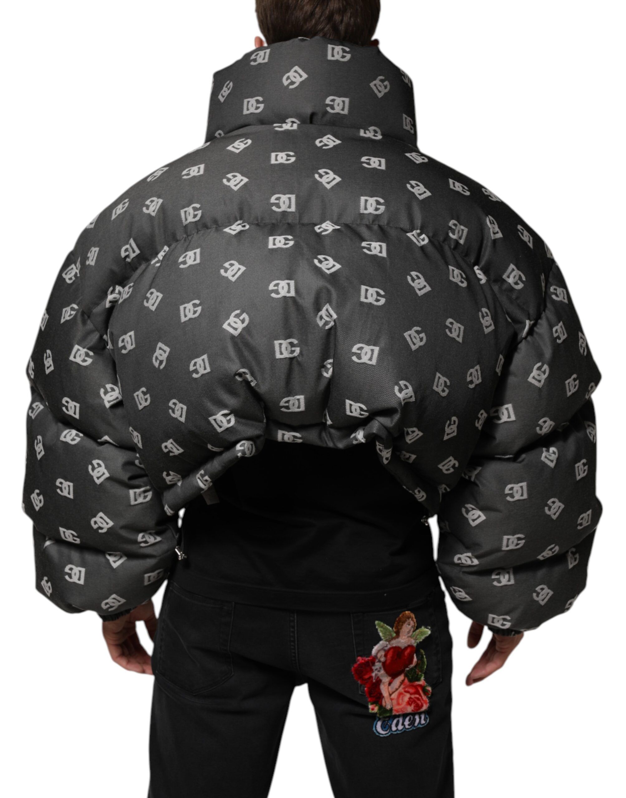 DG Monogram Full Zip Puffer Men Men's Jacket - Dolce & Gabbana - Modalova