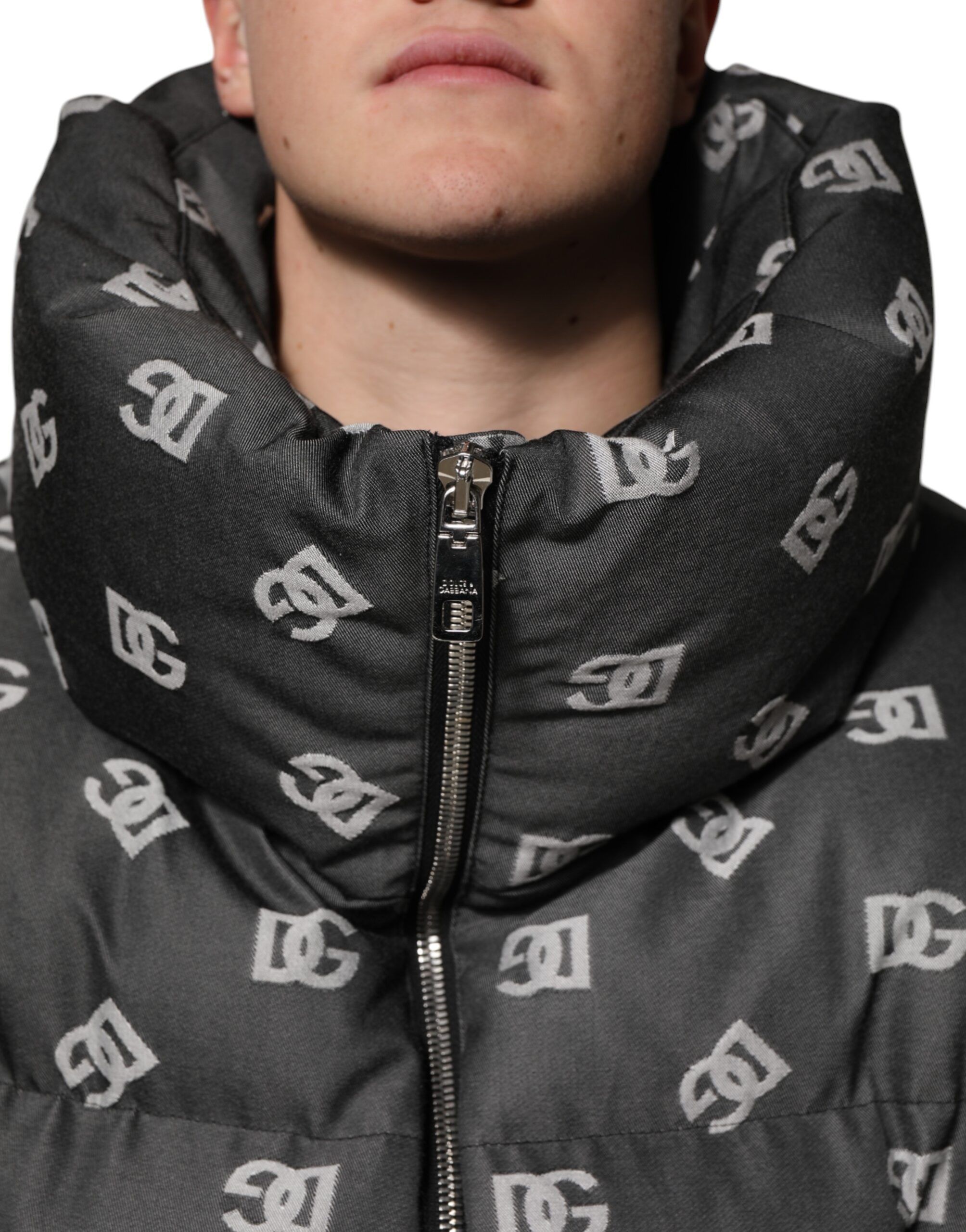 DG Monogram Full Zip Puffer Men Men's Jacket - Dolce & Gabbana - Modalova
