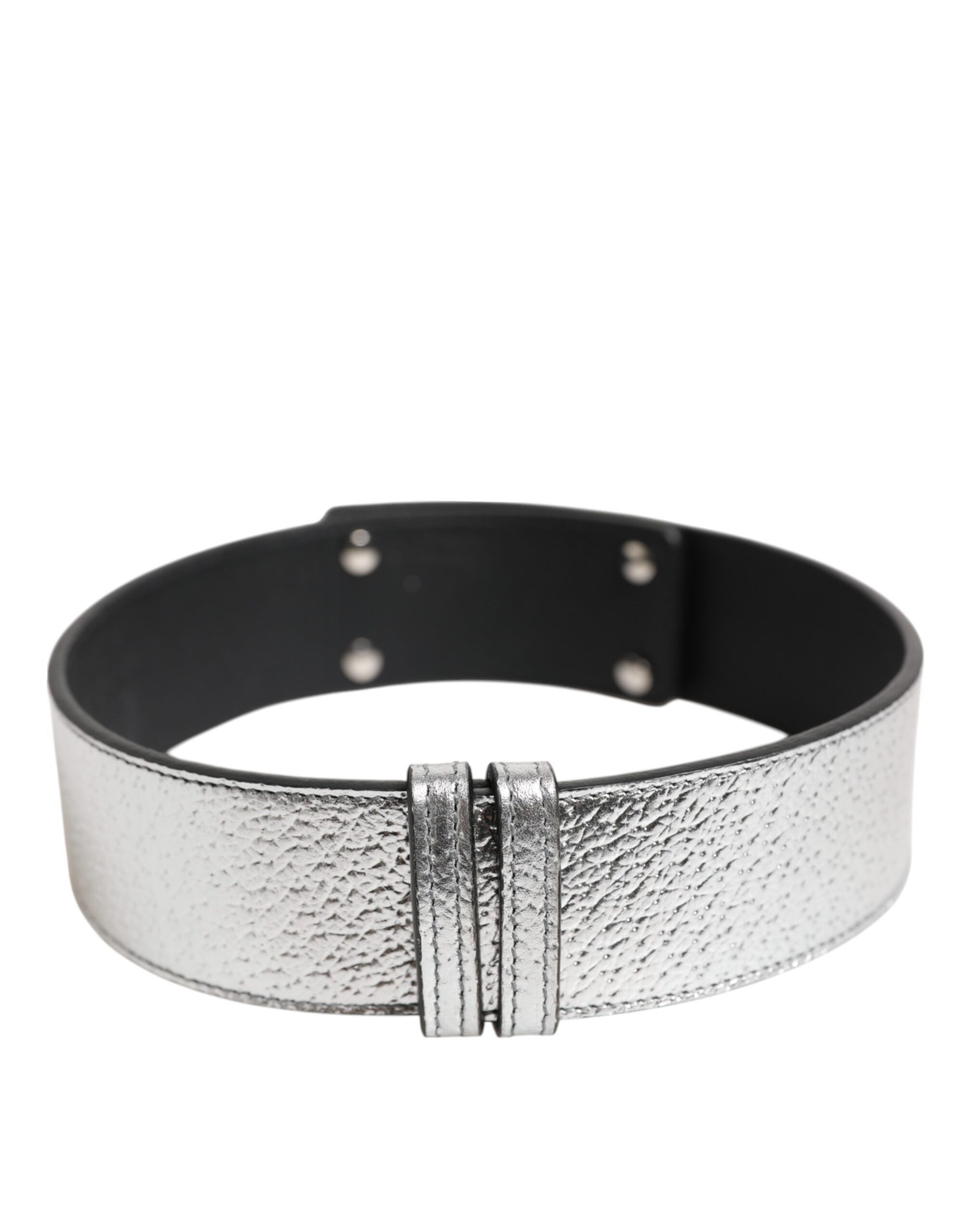 Textured Leather Gold Tone Metal Men's Neckband (Pre-Owned) - Dolce & Gabbana - Modalova