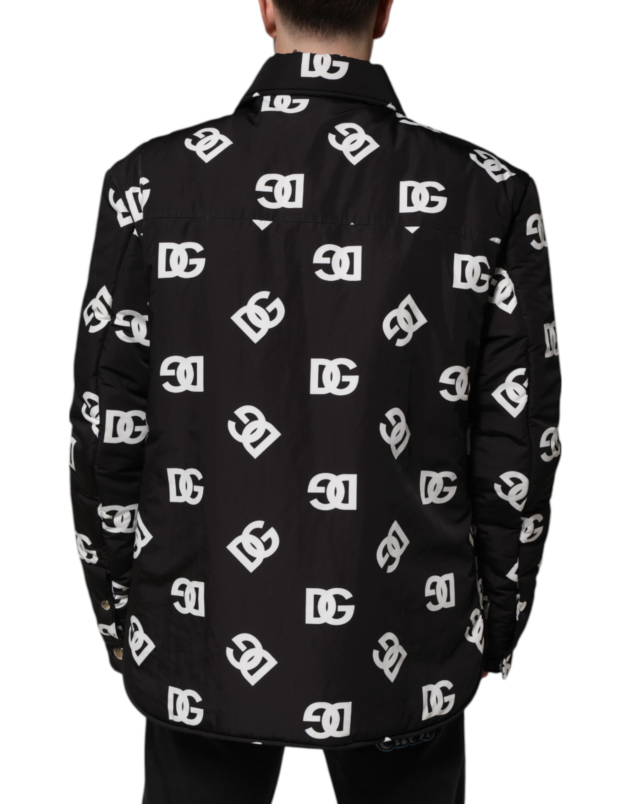 DG Monogram Nylon Windbreaker Men's Jacket - Dolce & Gabbana - Modalova