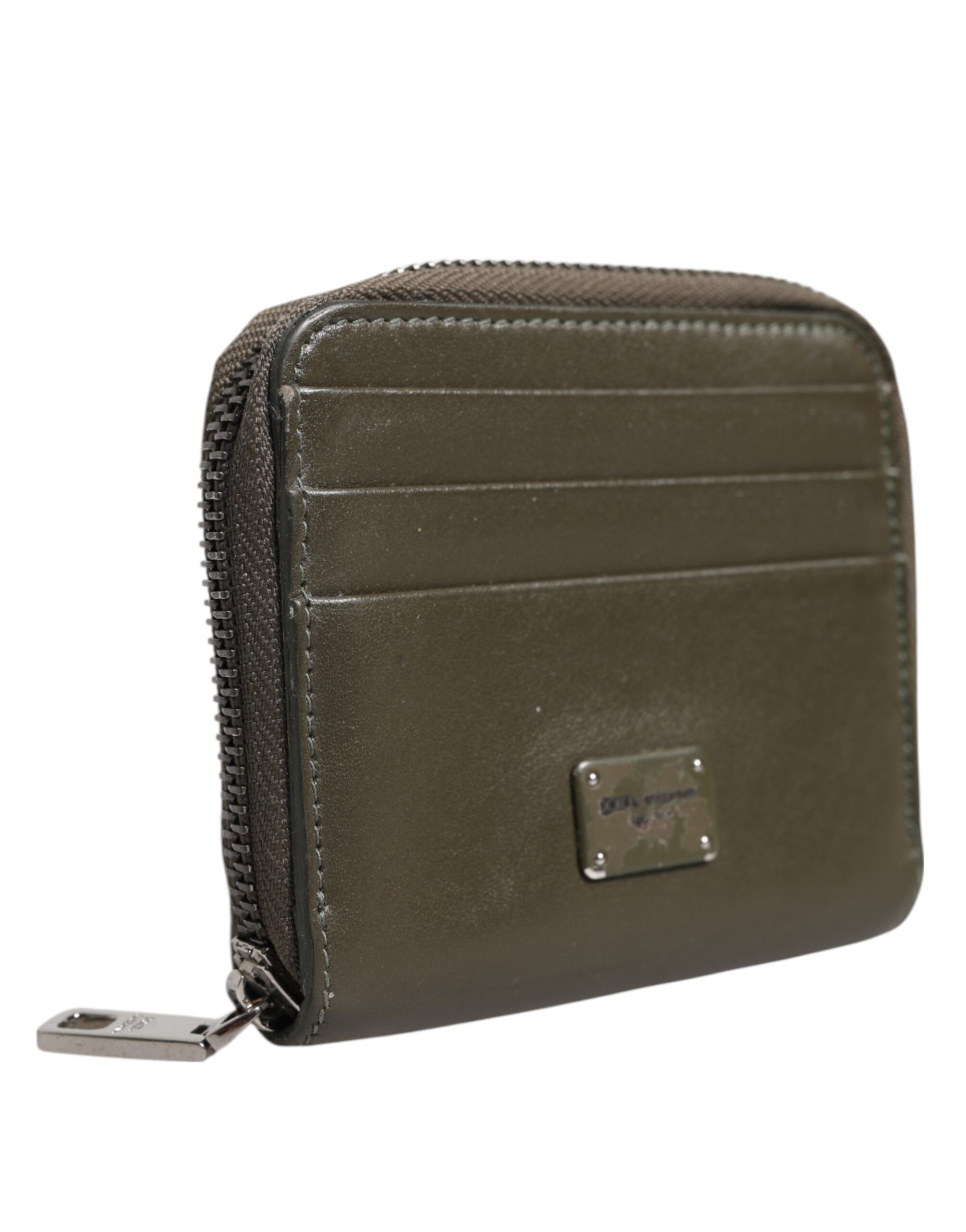 Leather Logo Plaque Card Holder Coin Purse Men's Wallet (Pre-Owned) - Dolce & Gabbana - Modalova