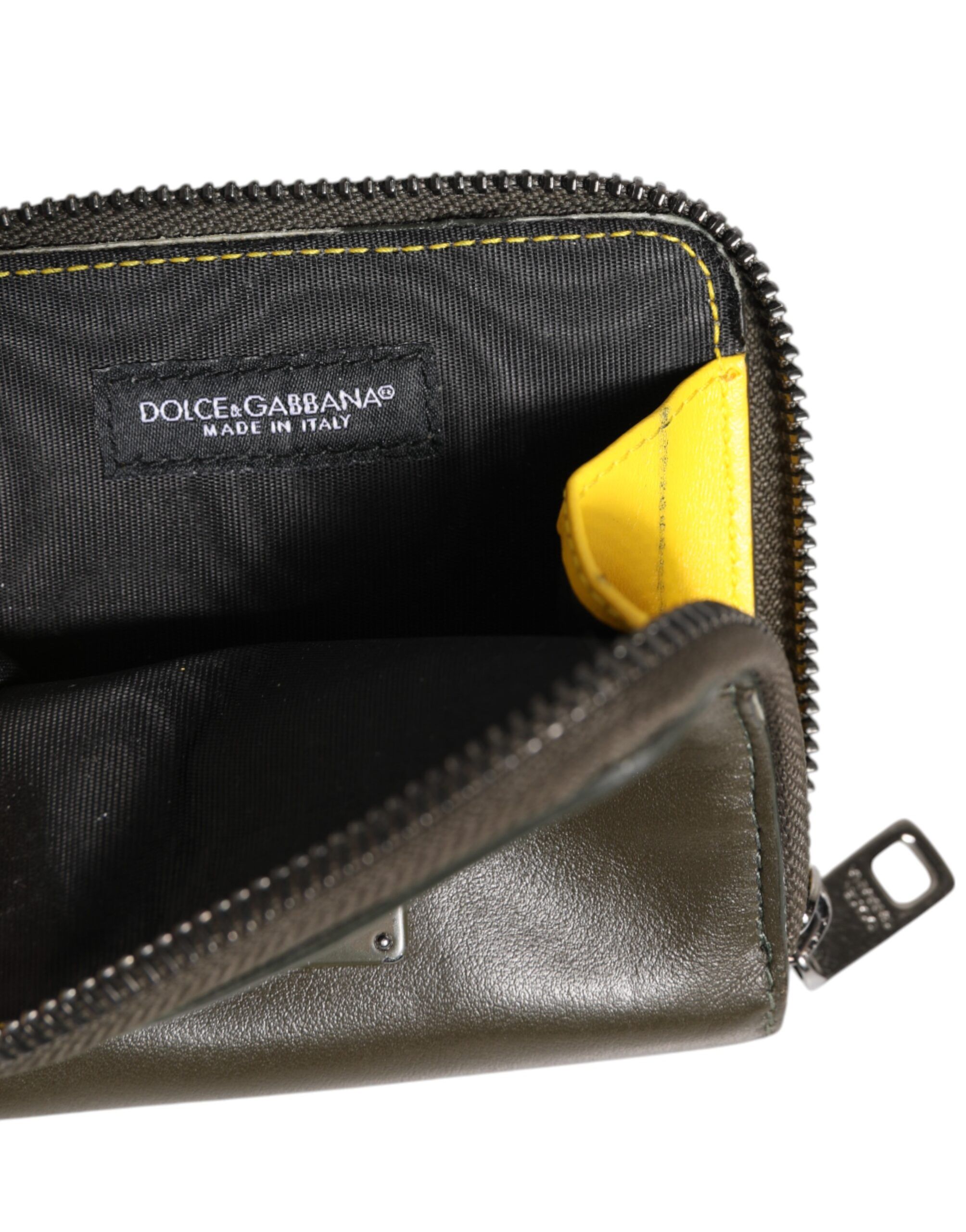 Leather Logo Plaque Card Holder Coin Purse Men's Wallet (Pre-Owned) - Dolce & Gabbana - Modalova