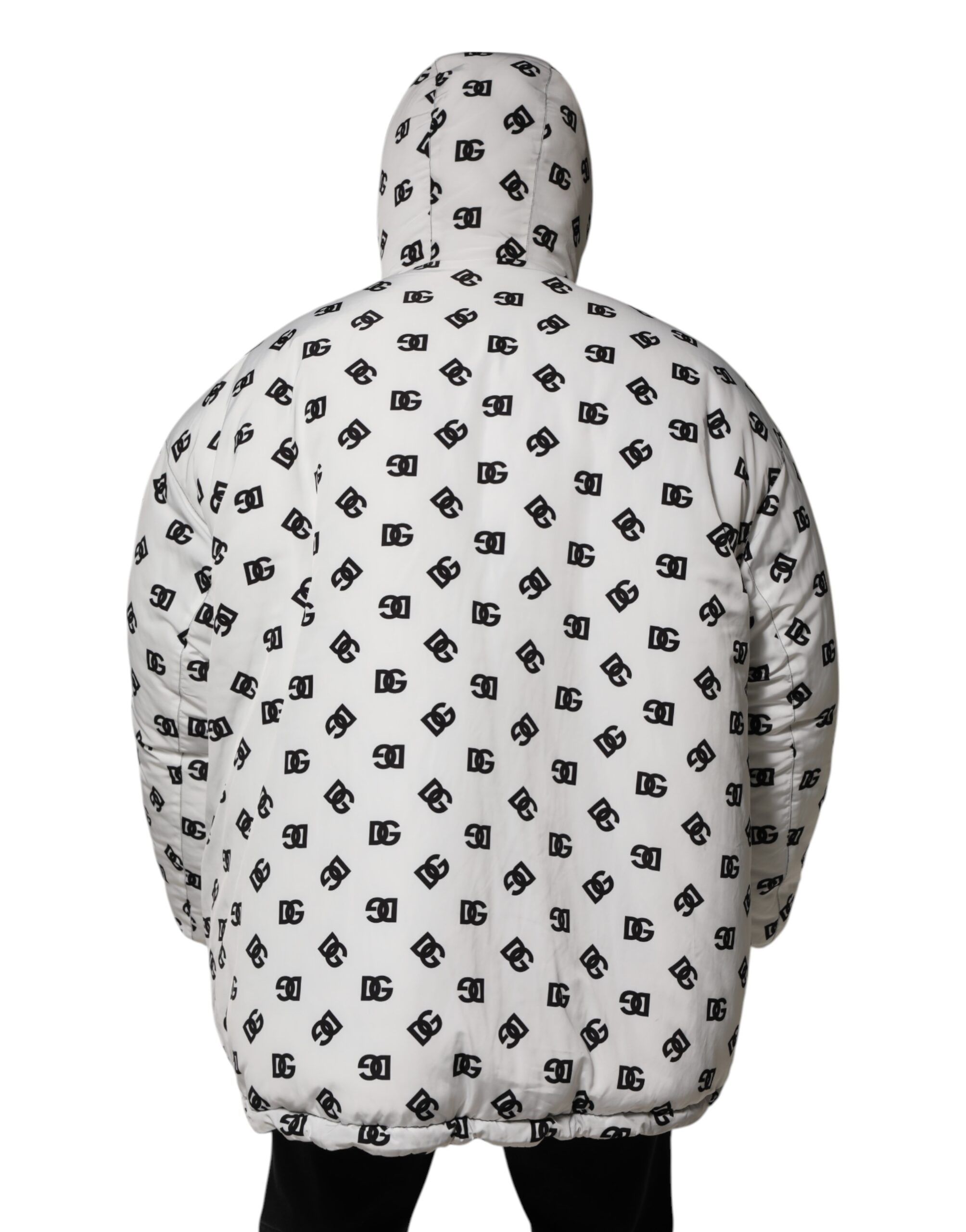 DG Monogram Hooded Puffer Men's Jacket - Dolce & Gabbana - Modalova