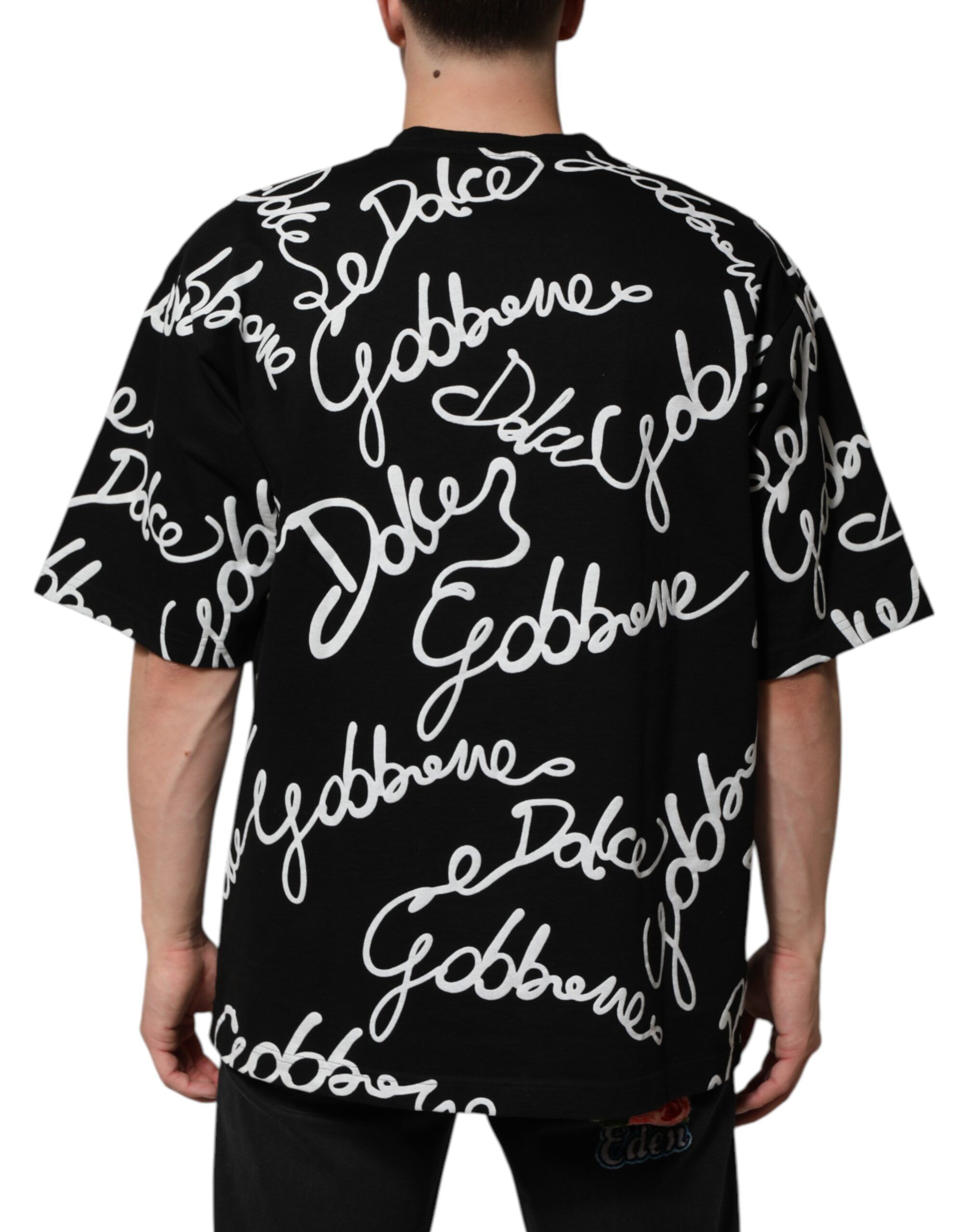 Logo Print Cotton Crew Neck Men's T-shirt - Dolce & Gabbana - Modalova