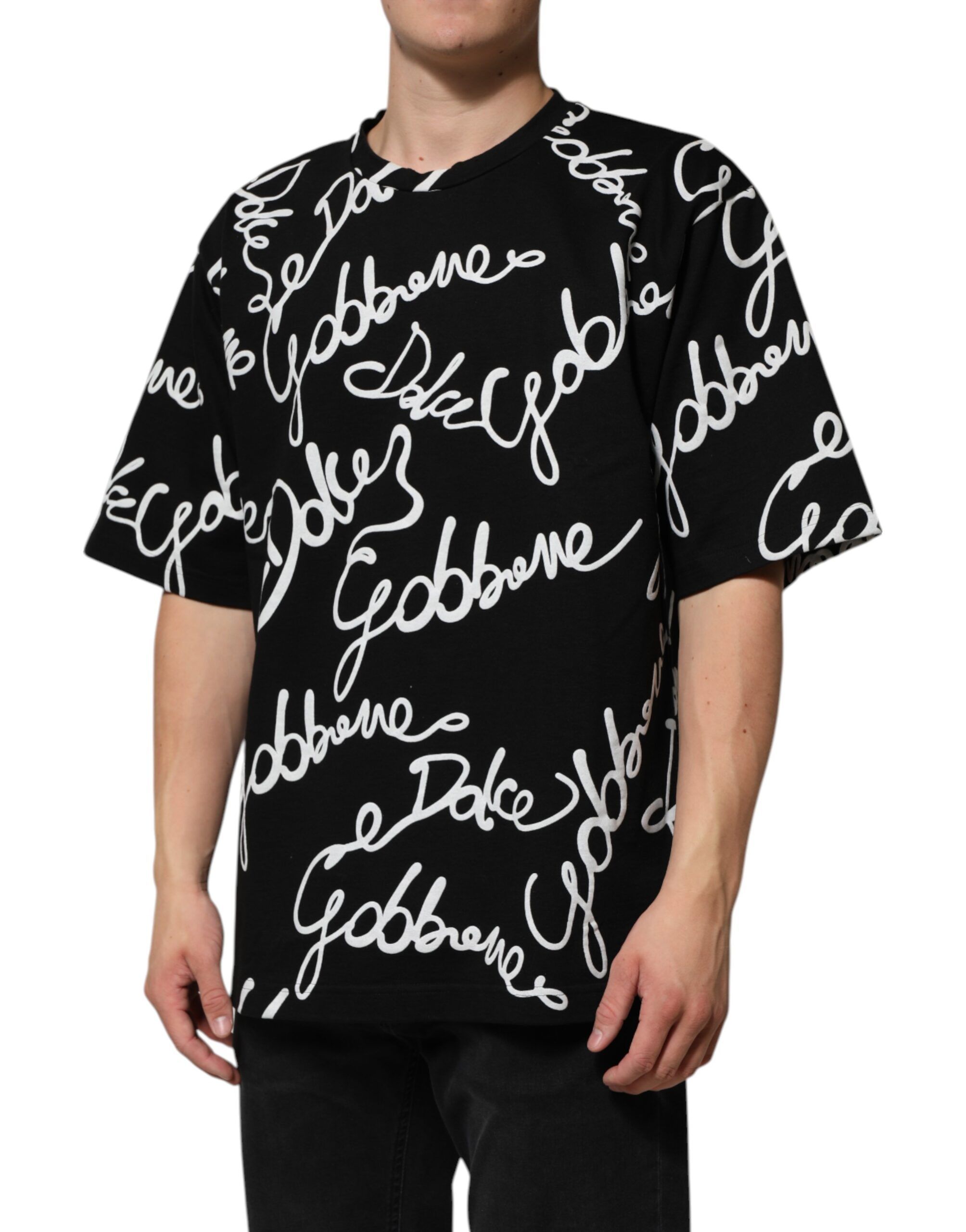 Logo Print Cotton Crew Neck Men's T-shirt (Pre-Owned) - Dolce & Gabbana - Modalova