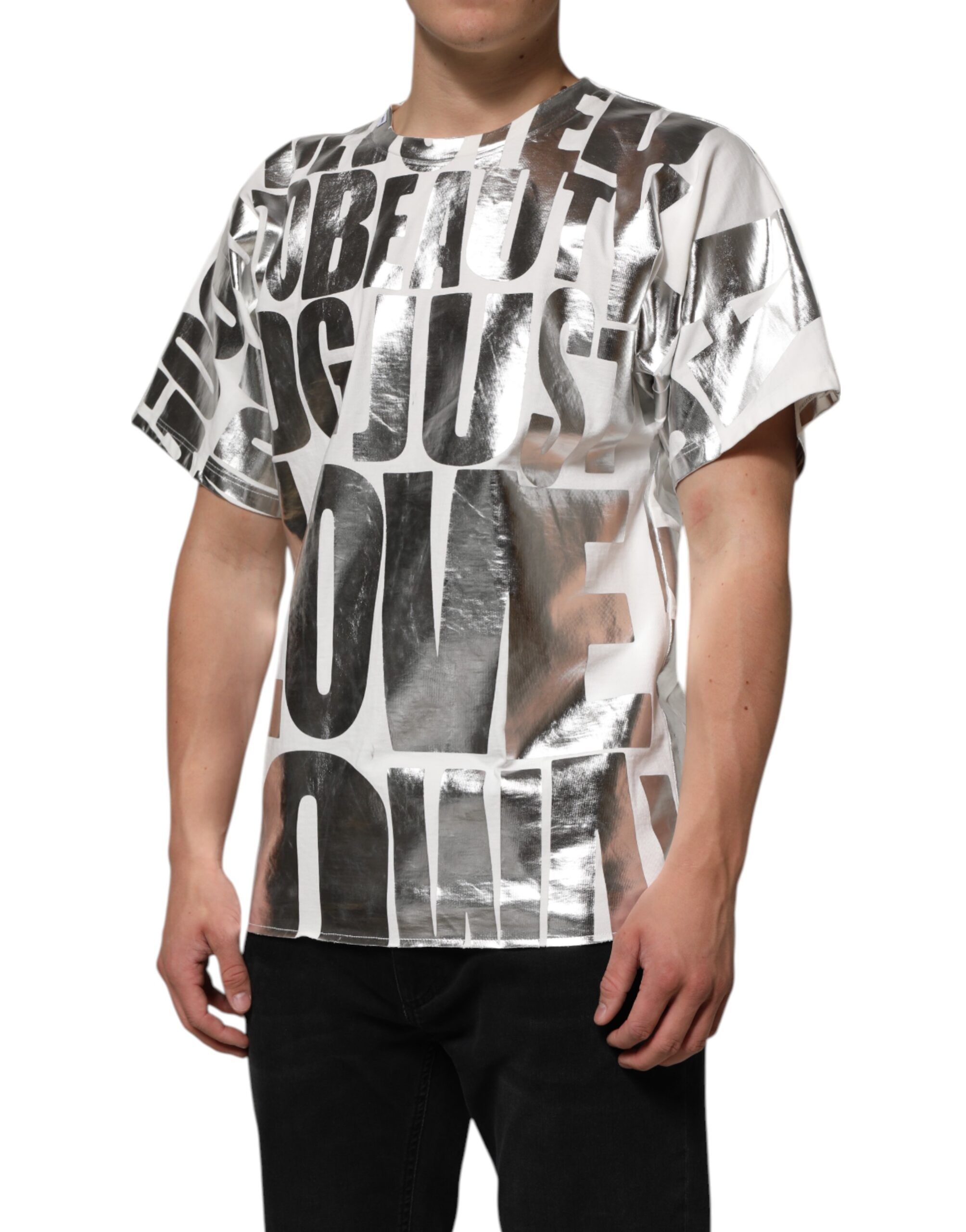 Metallic Print Cotton CrewNeck Men's T-shirt (Pre-Owned) - Dolce & Gabbana - Modalova