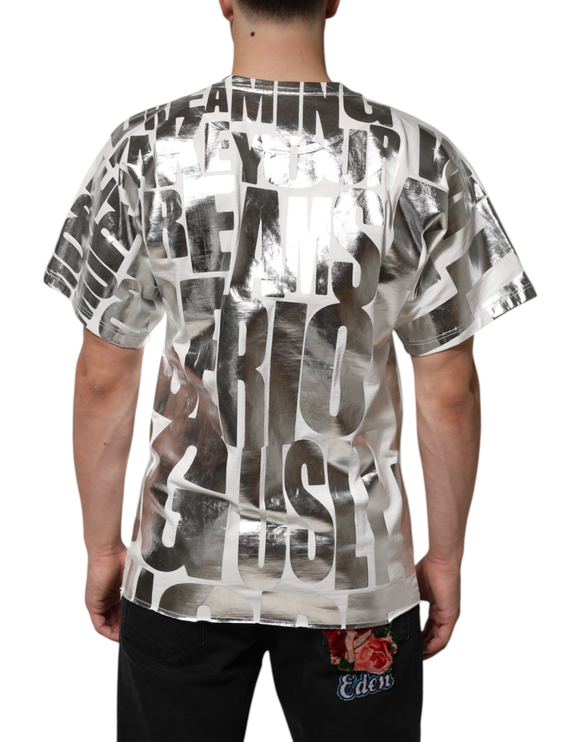 Metallic Print Cotton CrewNeck Men's T-shirt (Pre-Owned) - Dolce & Gabbana - Modalova