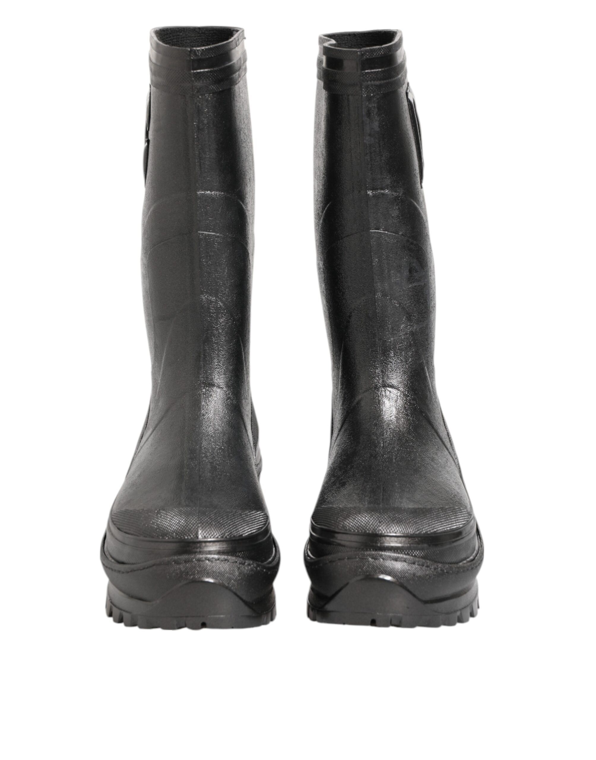Metallic Pull On Rain Boots Men Men's Shoes (Pre-Owned) - Dolce & Gabbana - Modalova