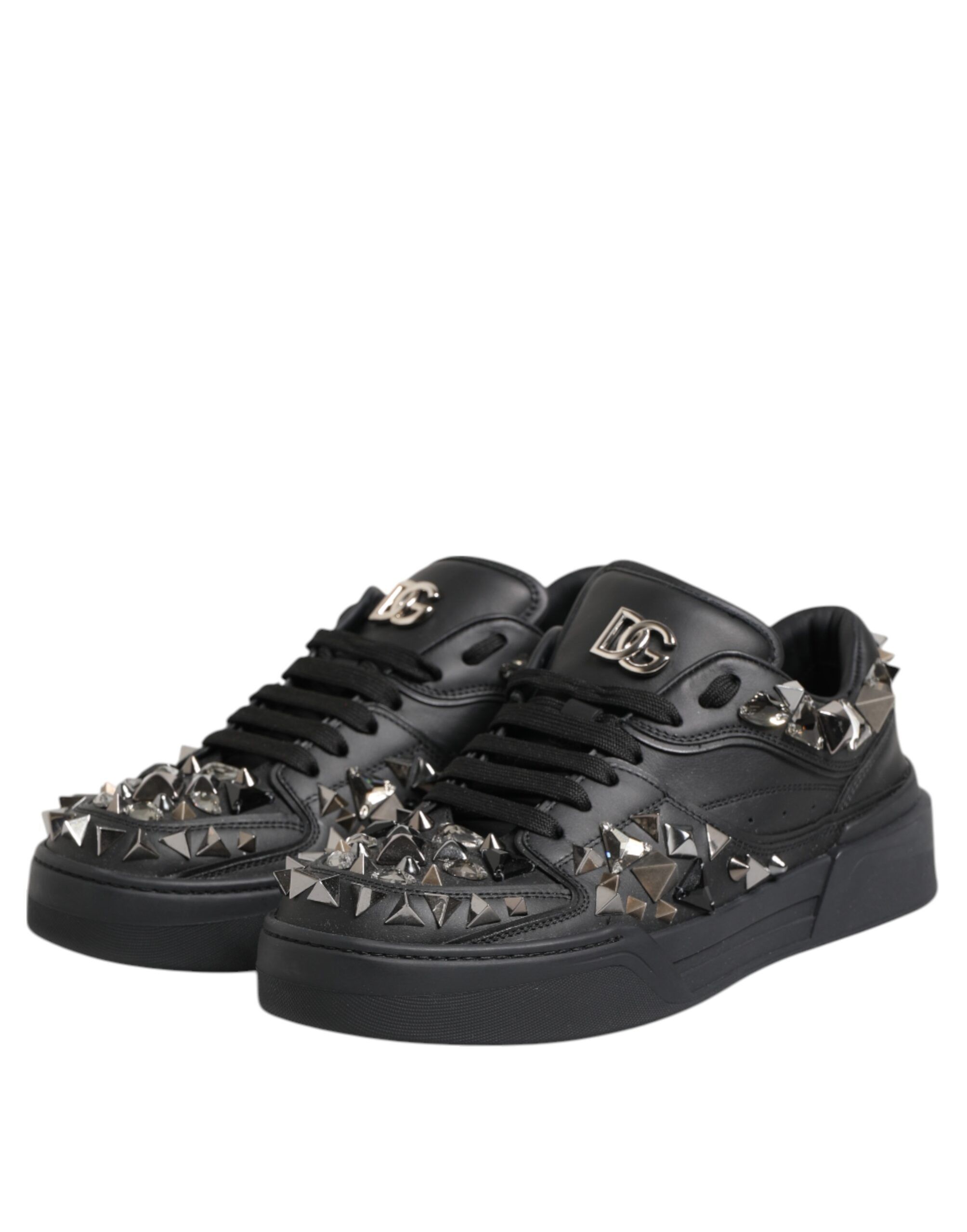 Leather Studded Low Top Sneakers Men's Shoes - Dolce & Gabbana - Modalova