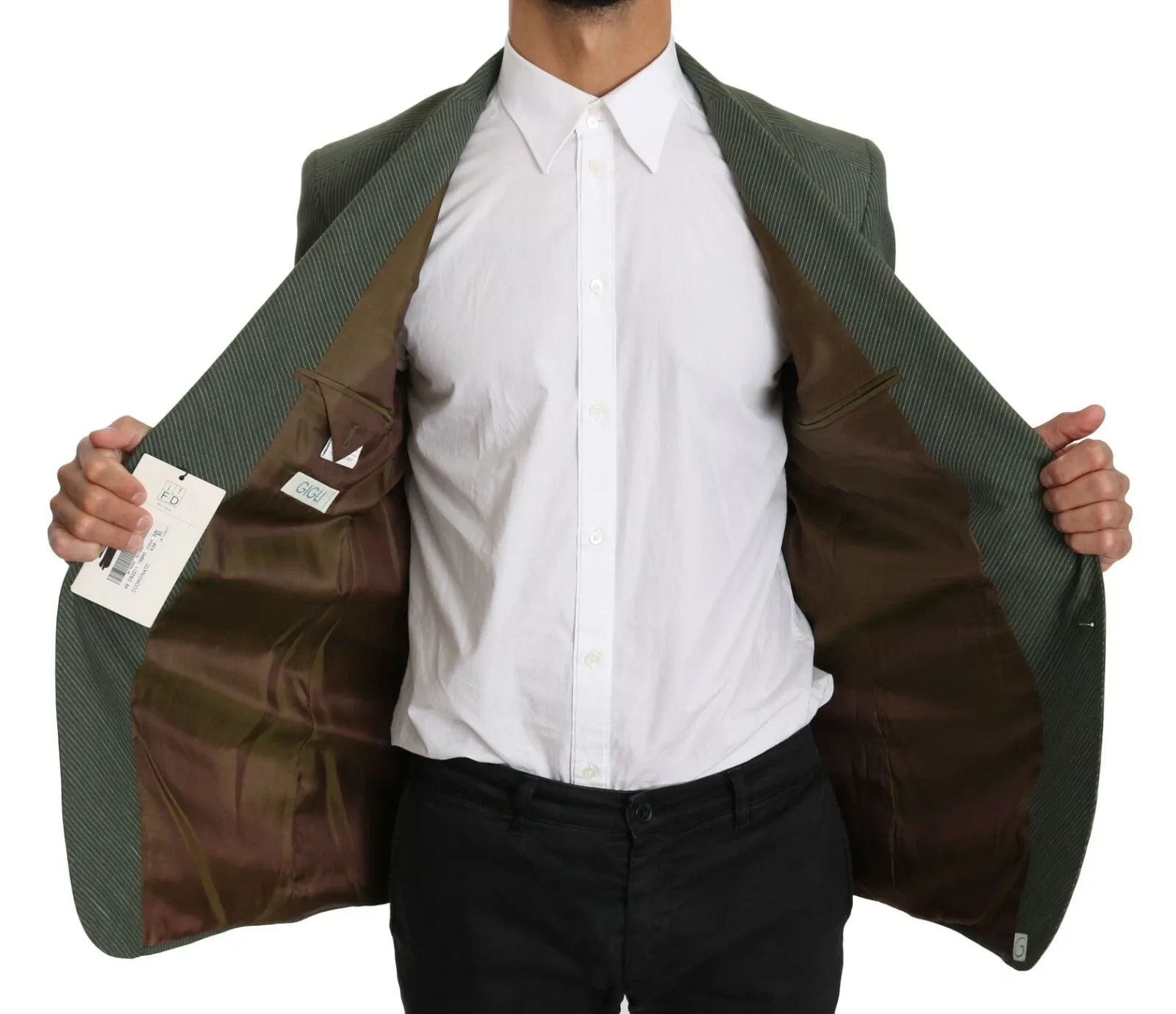 Linen Blazer One Piece Single Breasted Men's Jacket - Romeo Gigli - Modalova