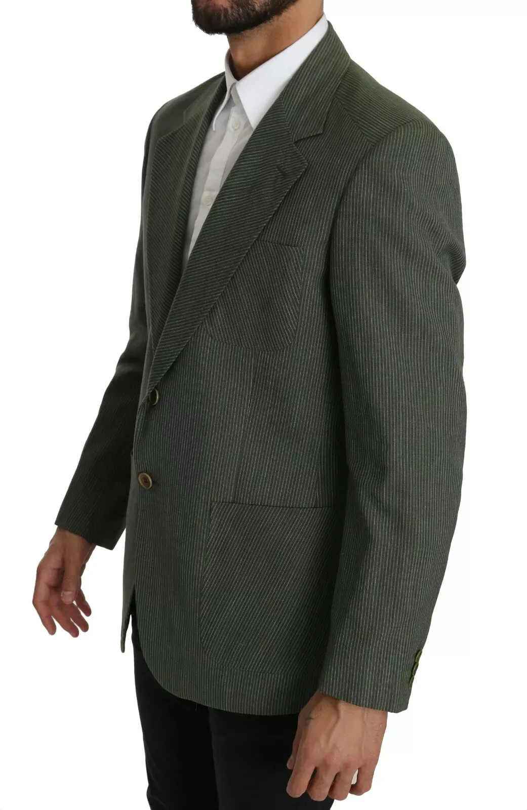 Linen Blazer One Piece Single Breasted Men's Jacket - Romeo Gigli - Modalova