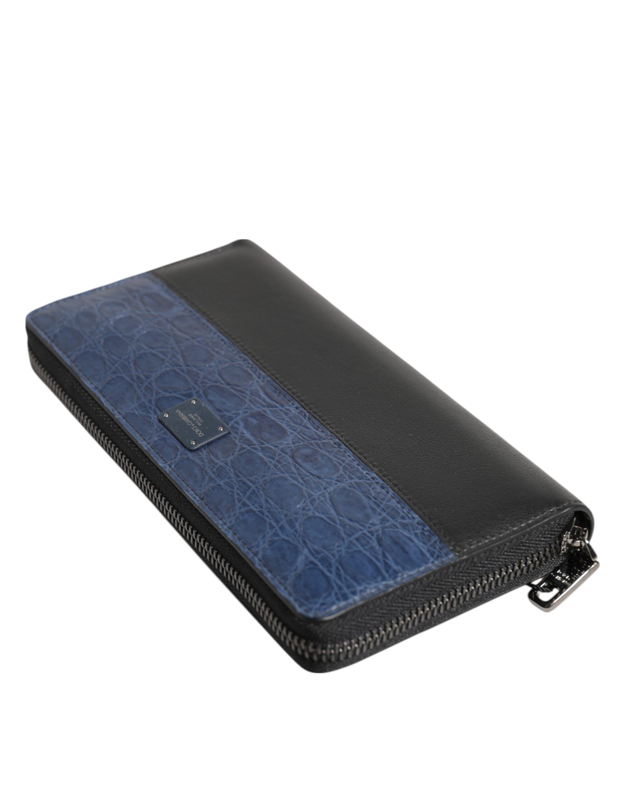 Black Blue Exotic Leather Men Continental Clutch Men's Wallet - Dolce & Gabbana - Modalova