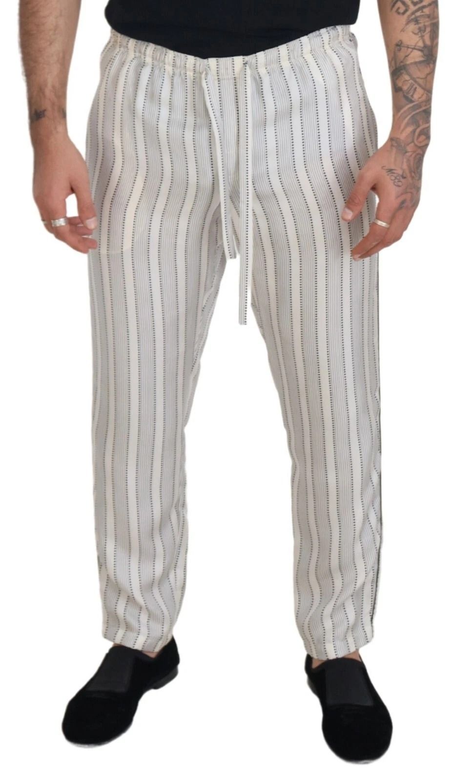 Stripes Silk Lounge Trouser Men's Pants - Dolce & Gabbana - Modalova