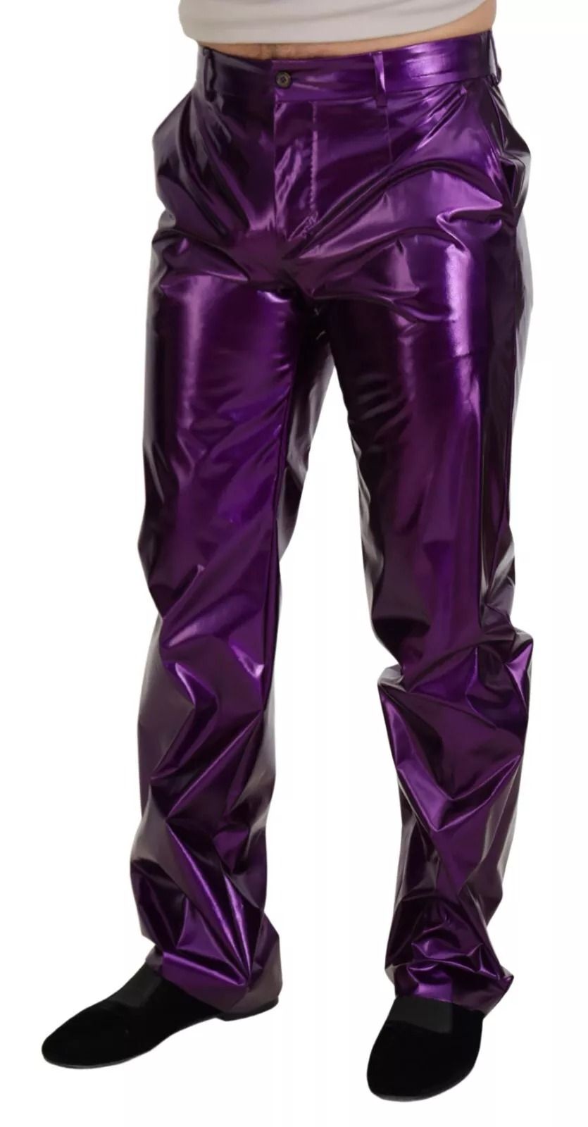 Metallic Nylon Straight Trouser Men's Pants (Pre-Owned) - Dolce & Gabbana - Modalova