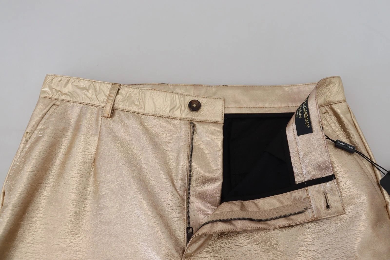 Metallic Polyester Straight Trouser Men's Pants (Pre-Owned) - Dolce & Gabbana - Modalova