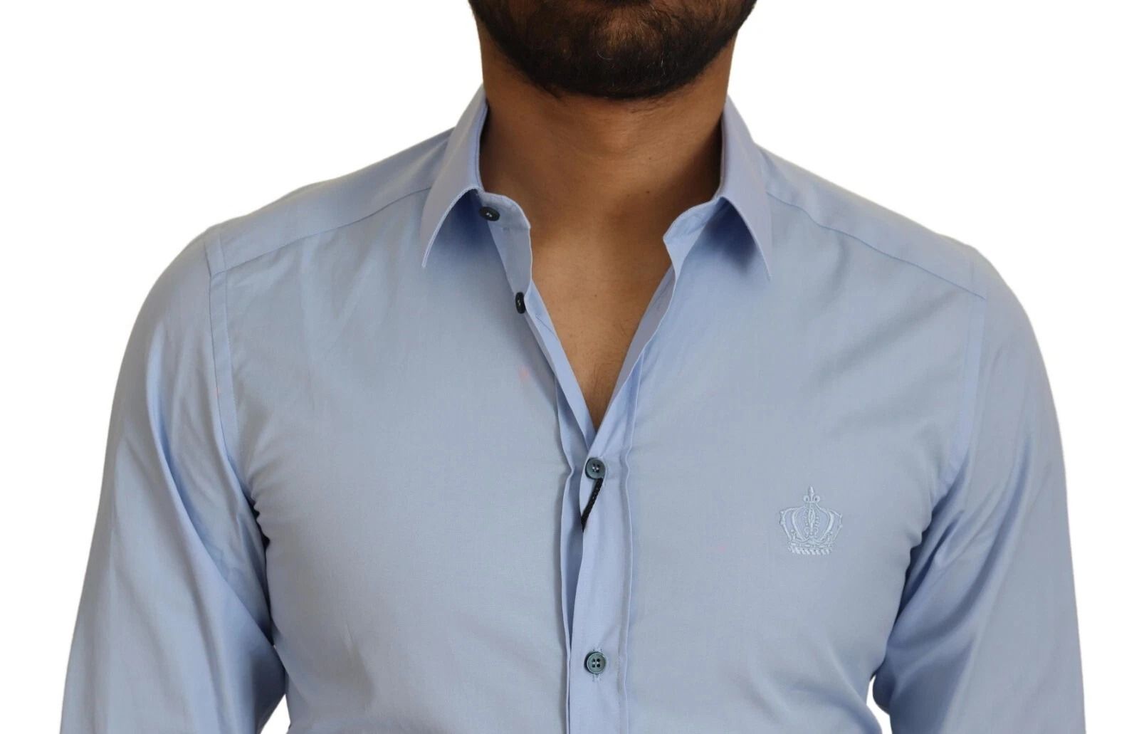 Light Cotton Slim Fit Dress Men's Shirt (Pre-Owned) - Dolce & Gabbana - Modalova