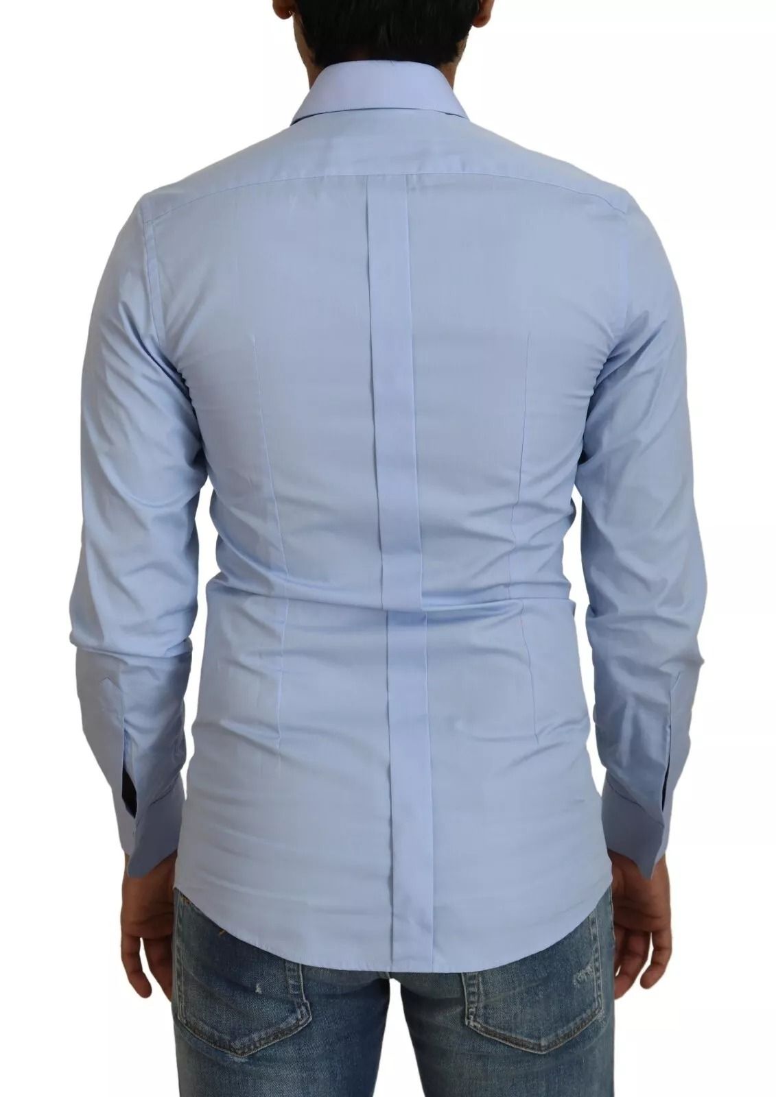 Light Cotton Slim Fit Dress Men's Shirt (Pre-Owned) - Dolce & Gabbana - Modalova