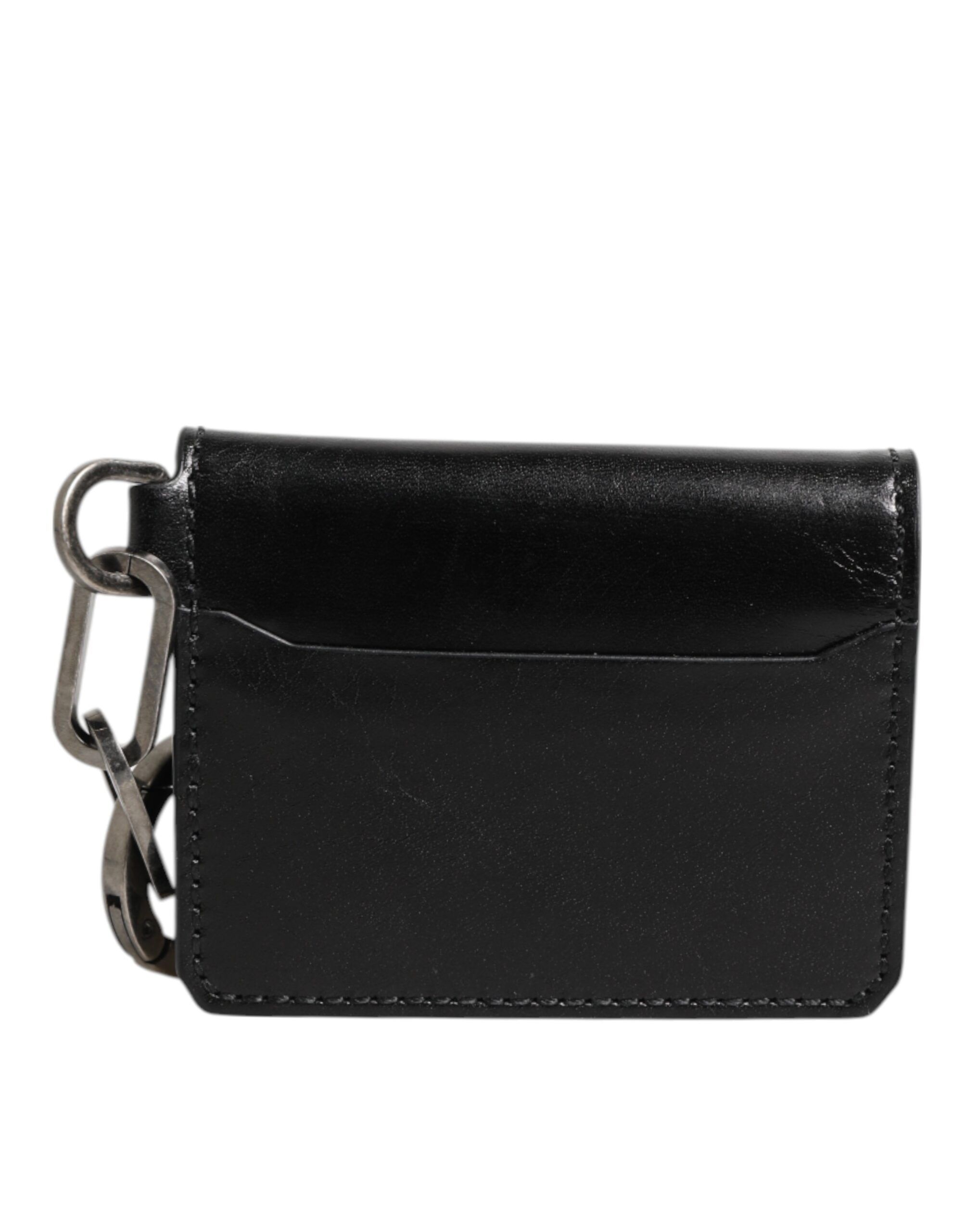 Men's Leather Logo Embossed Key Chain Card Holder Men's Wallet - Dolce & Gabbana - Modalova