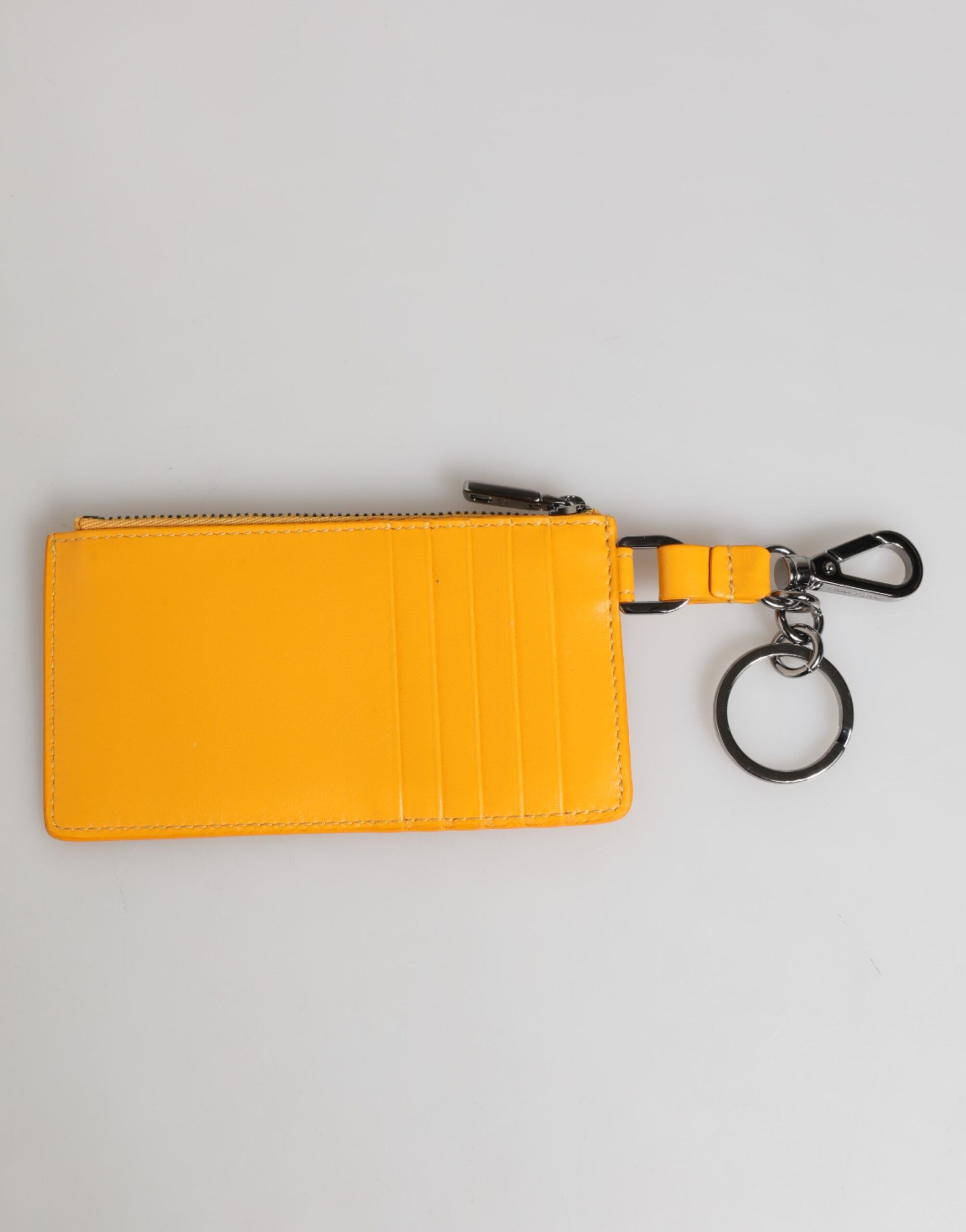 Orange Leather Credit Card Key Holder Clip On Men's Wallet - Dolce & Gabbana - Modalova