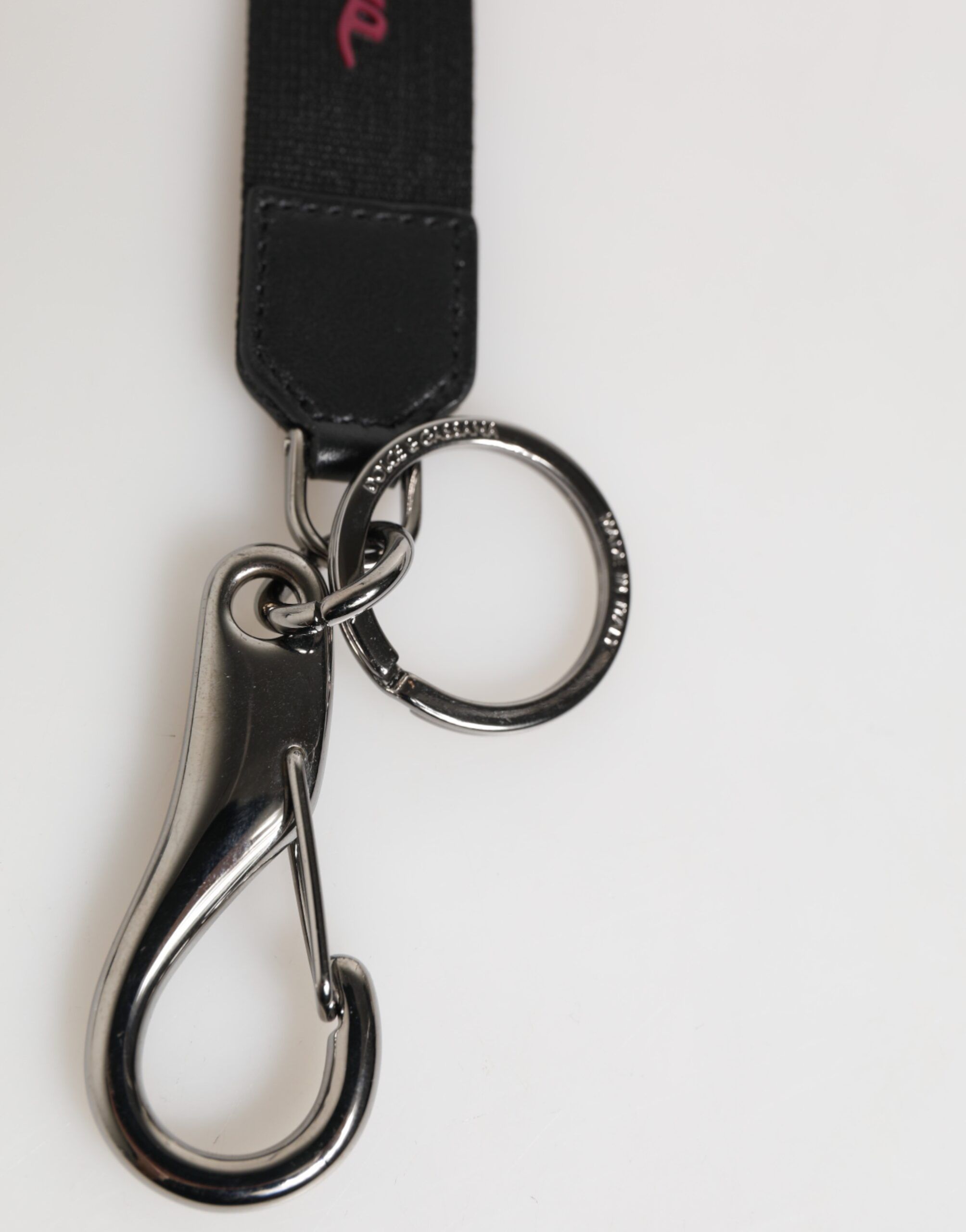 Burgundy Polyester DG Logo Men Keychain Men's Keyring - Dolce & Gabbana - Modalova