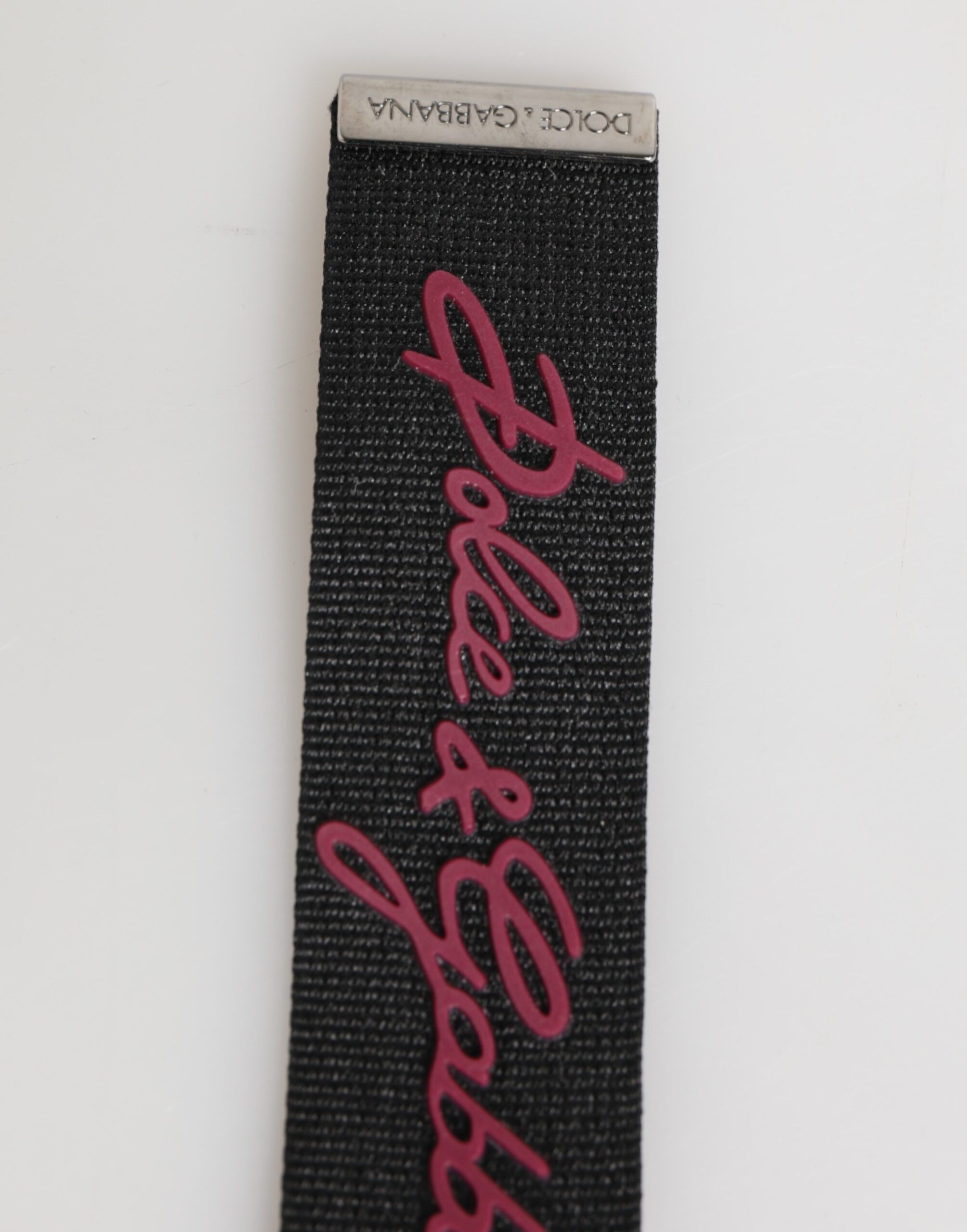 Burgundy Polyester DG Logo Men Keychain Men's Keyring - Dolce & Gabbana - Modalova