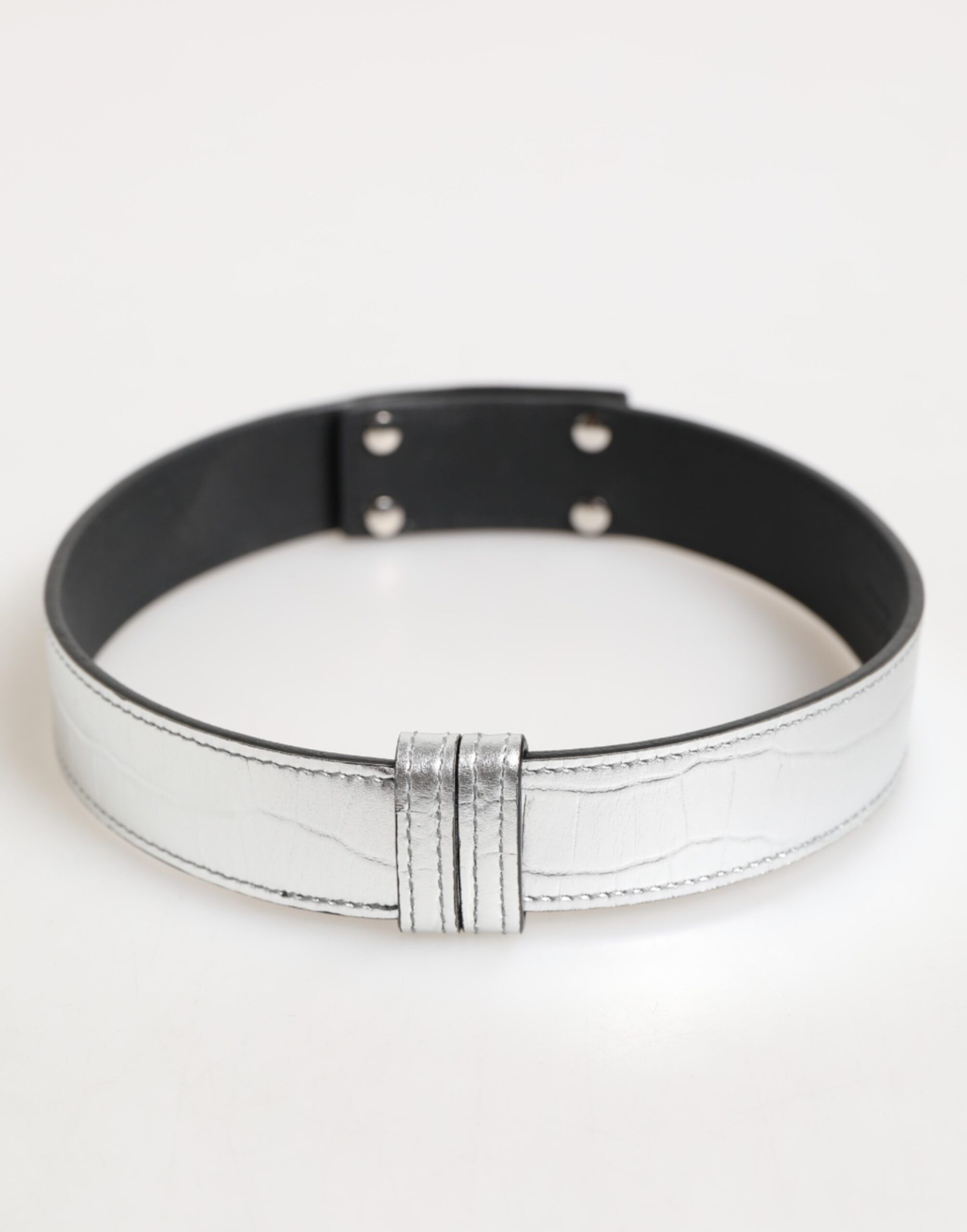 Textured Leather Gold Tone Metal Men's Neckband - Dolce & Gabbana - Modalova