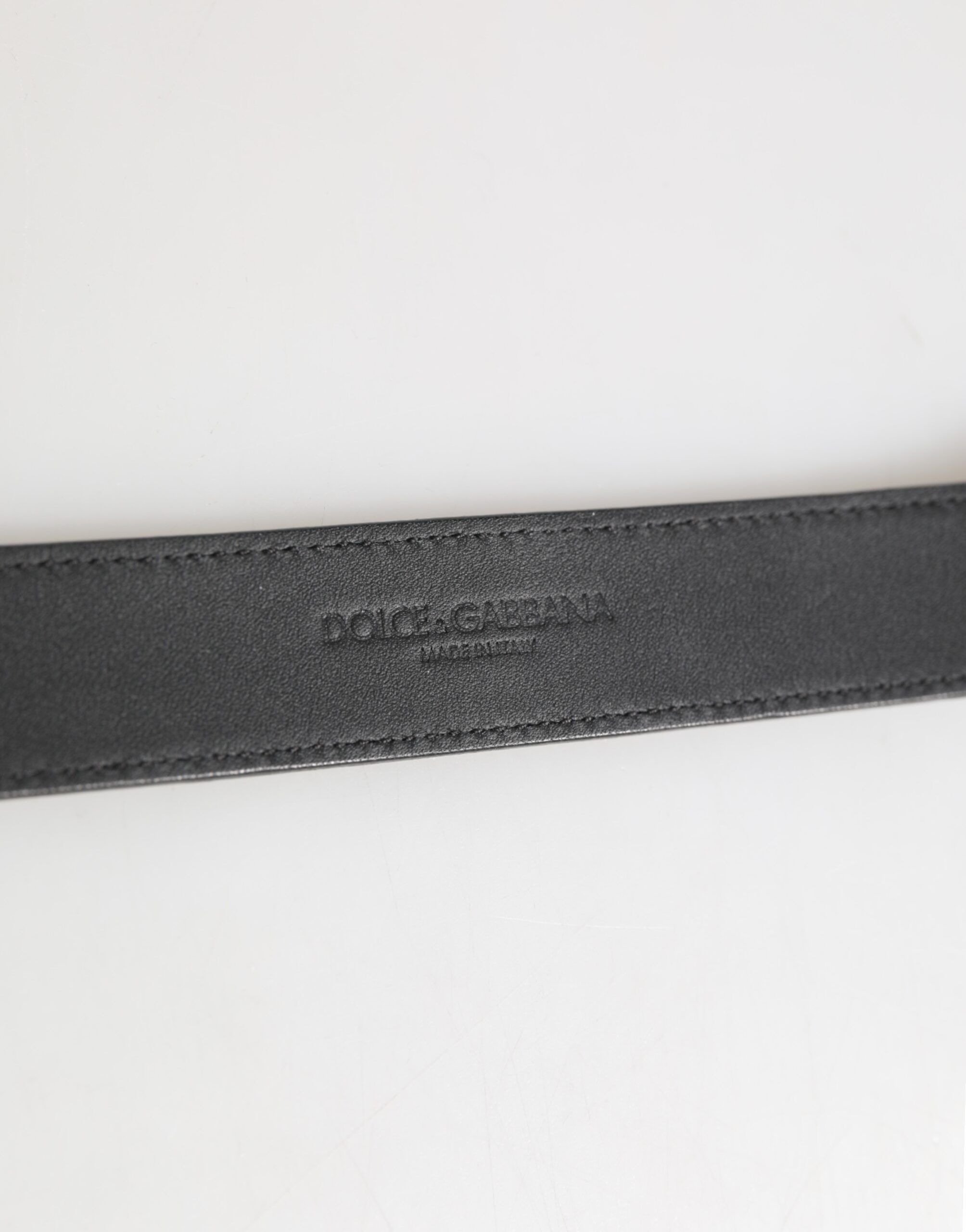 Textured Leather Gold Tone Metal Men's Neckband - Dolce & Gabbana - Modalova